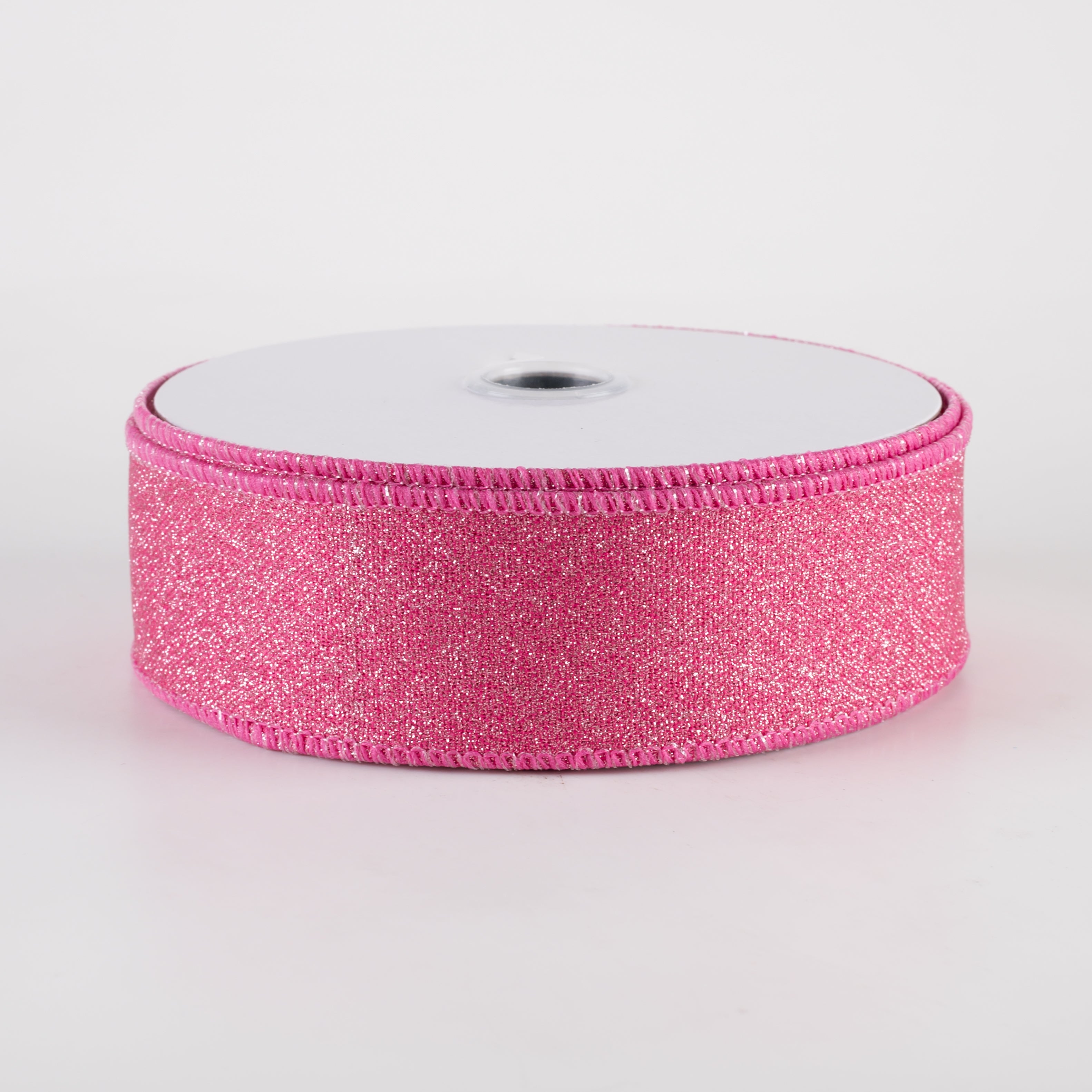 1.5 Inch Fine Glitter on Royal Ribbon - Light Pink & Fuchsia (10 Yards) for Gift Wrapping, Wedding Decor, DIY Crafts & Party Supplies