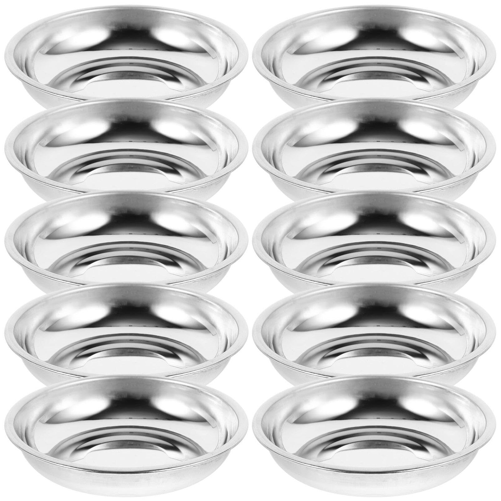 MagicLulu 10-Piece Stainless Steel Sauce Dishes Set - Mini Condiment Bowls for Mustard, Seasoning, Dessert & Appetizers | Perfect for Restaurants, Kitchen, Dining Table & Party Serving