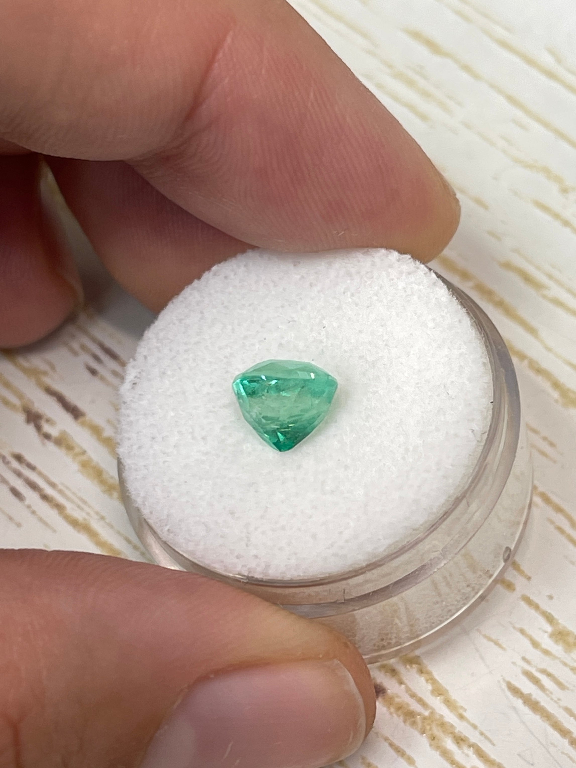 2.11 Carat Medium Green Natural Loose Colombian Emerald Cushion Cut 7.4x7.2mm - Perfect for Engagement Rings, Fine Jewelry & Collector's Gemstones
