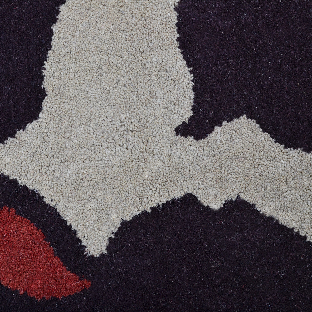 Spider Flower Hand Tufted Rug - Soft Bohemian Area Rug for Living Room, Bedroom & Nursery - Non-Slip Modern Home Decor