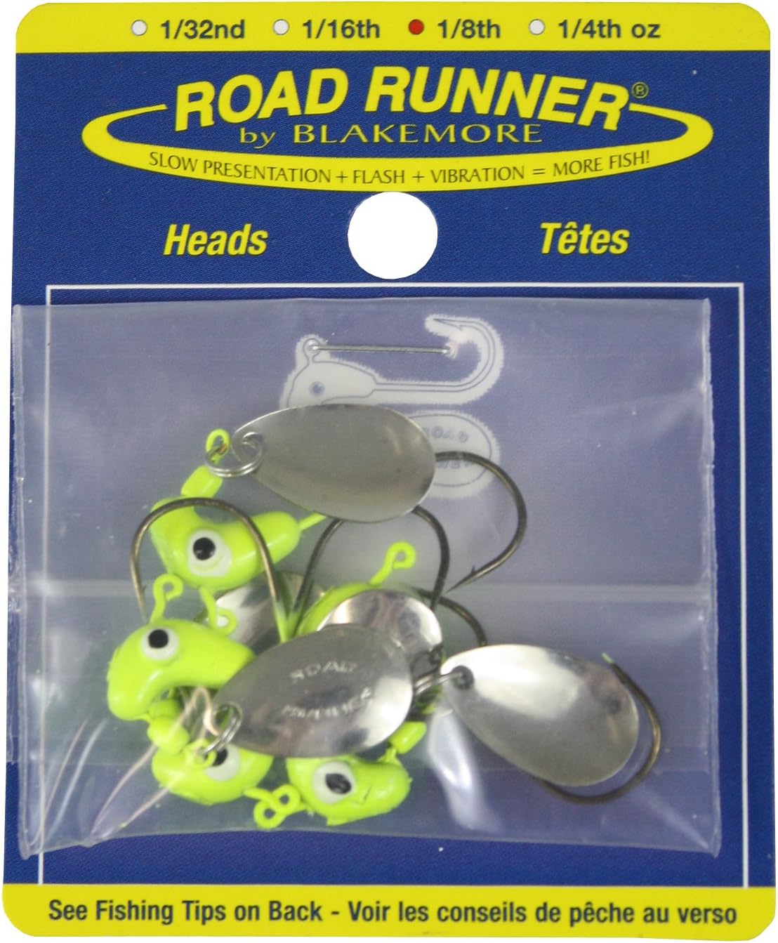 Blakemore Road Runner Fishing Lure Heads - Premium Bass Fishing Lures for Freshwater & Saltwater - Ideal for Casting, Trolling, and Jigging Techniques