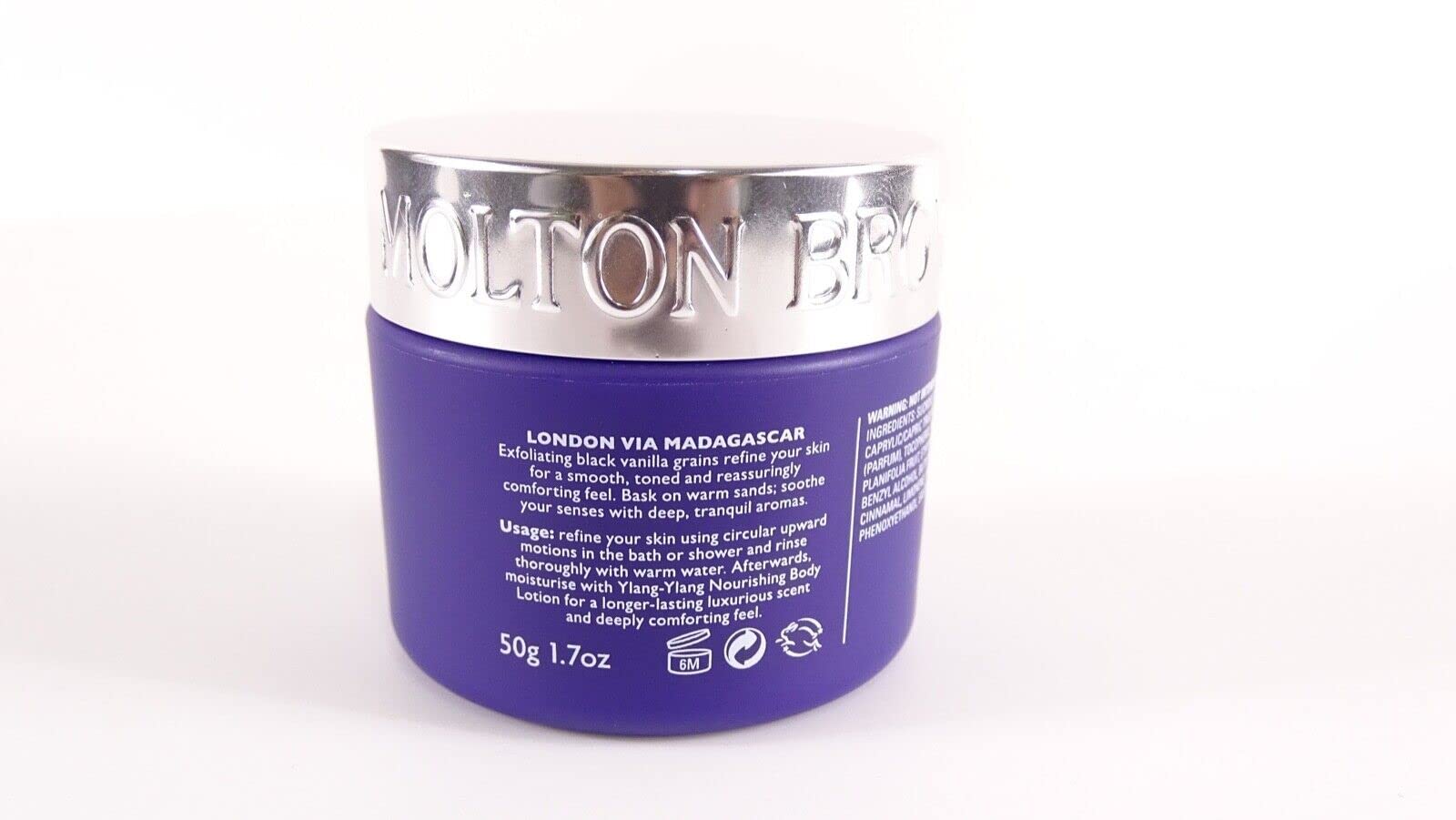 Ylang Ylang Body Scrub Exfoliator - 50g Lavender Scented Travel Size Body Polish for Smooth Skin | Perfect for Spa Day, Gift Sets & Vacation Essentials