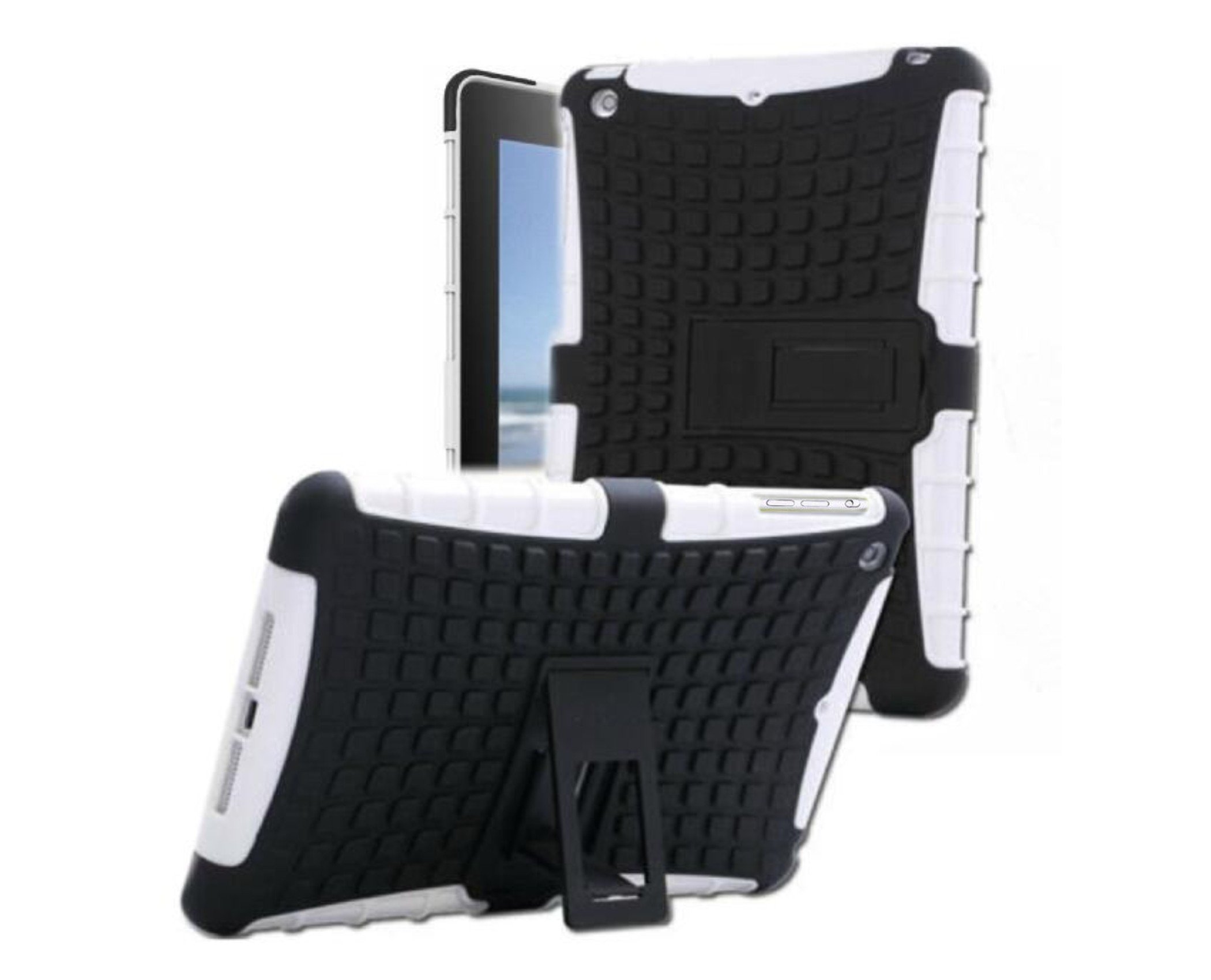 Shockproof Rugged Case for iPad Air 1st Gen 9.7-inch (Model A1474/A1475) & iPad 9.7-inch 2017 (Model A1822/A1823) - White | Perfect for Outdoor Adventures, Travel & Daily Protection