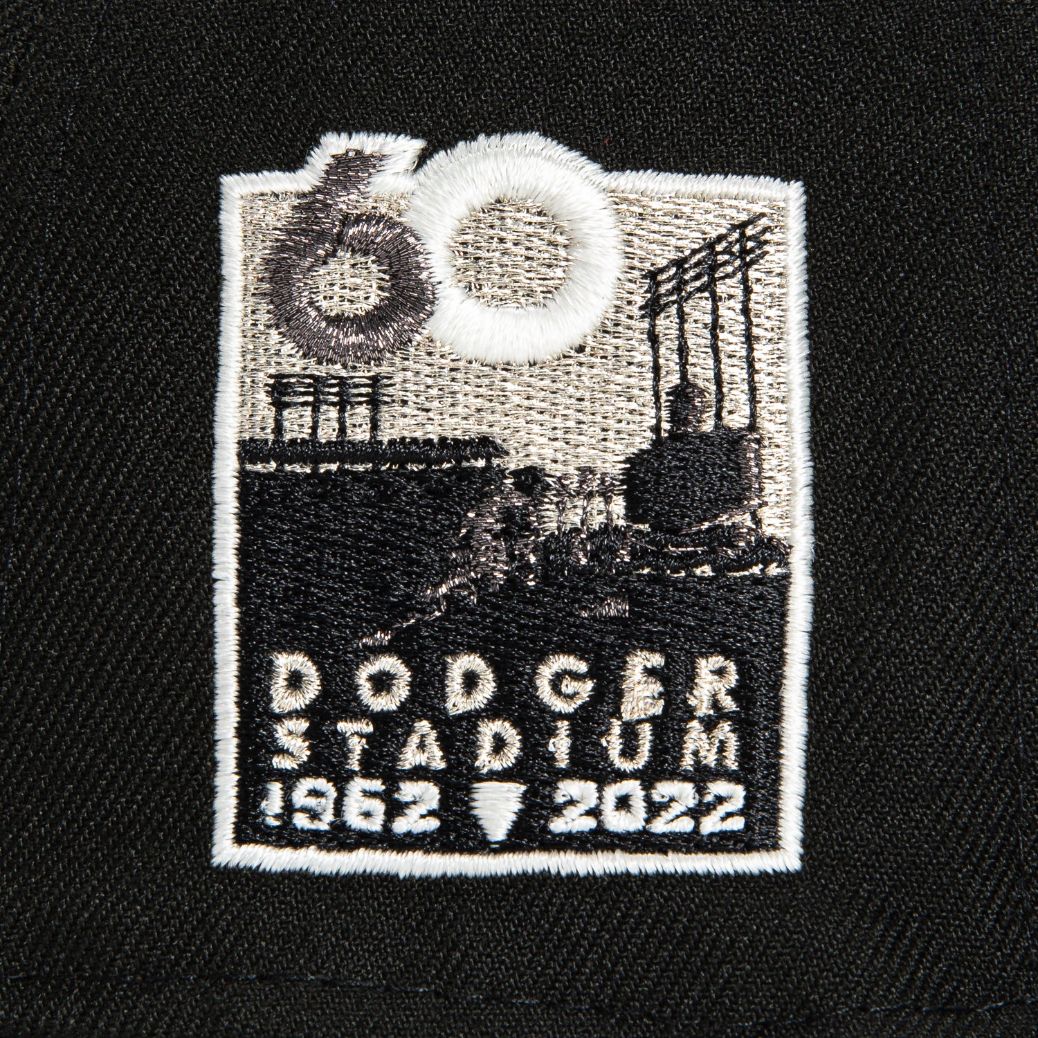 New Era 59Fifty Glow in The Dark LA Dodgers 60th Anniversary Patch Snapback Hat - Black & White Adjustable Baseball Cap for Men & Women - Perfect for Night Games, Concerts & Sports Fan Collections
