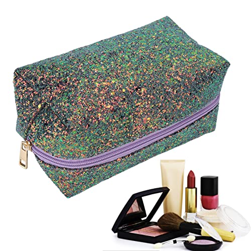 Sparkly Glitter Makeup Bag for Women - Large Waterproof Cosmetic Organizer with Zipper - Perfect Travel Makeup Pouch for Toiletries & Beauty Essentials - Great for Vacation, Gym, and Daily Use
