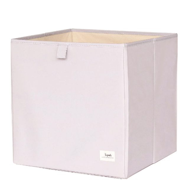 3 Sprouts Storage Box - Light Grey Organizer for Kids' Toys, Nursery, and Playroom | Durable & Stylish Storage Solution