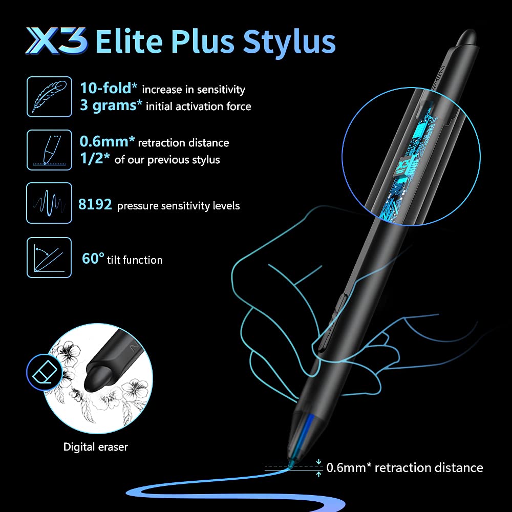 XP-PEN Artist Pro 16 Drawing Tablet - 15.6 Inch Full Laminated Screen, Battery-Free Stylus, 8192 Pressure Sensitivity - Perfect for Digital Art, Animation & Graphic Design (Compatible with Artist 12/16 2nd Gen & Pro 16) | Ideal for Professional Artists, Illustrators & Designers