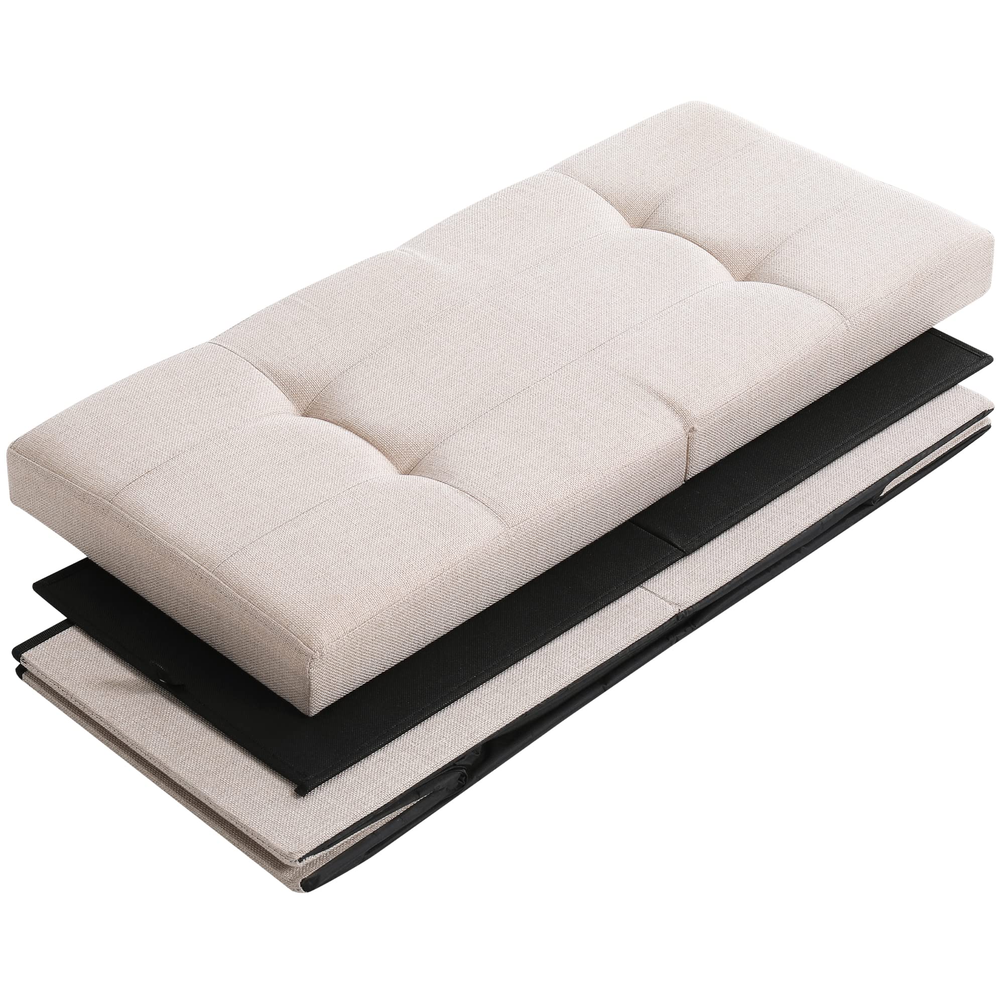 Cuyoca Foldable Storage Ottoman Bench - 30