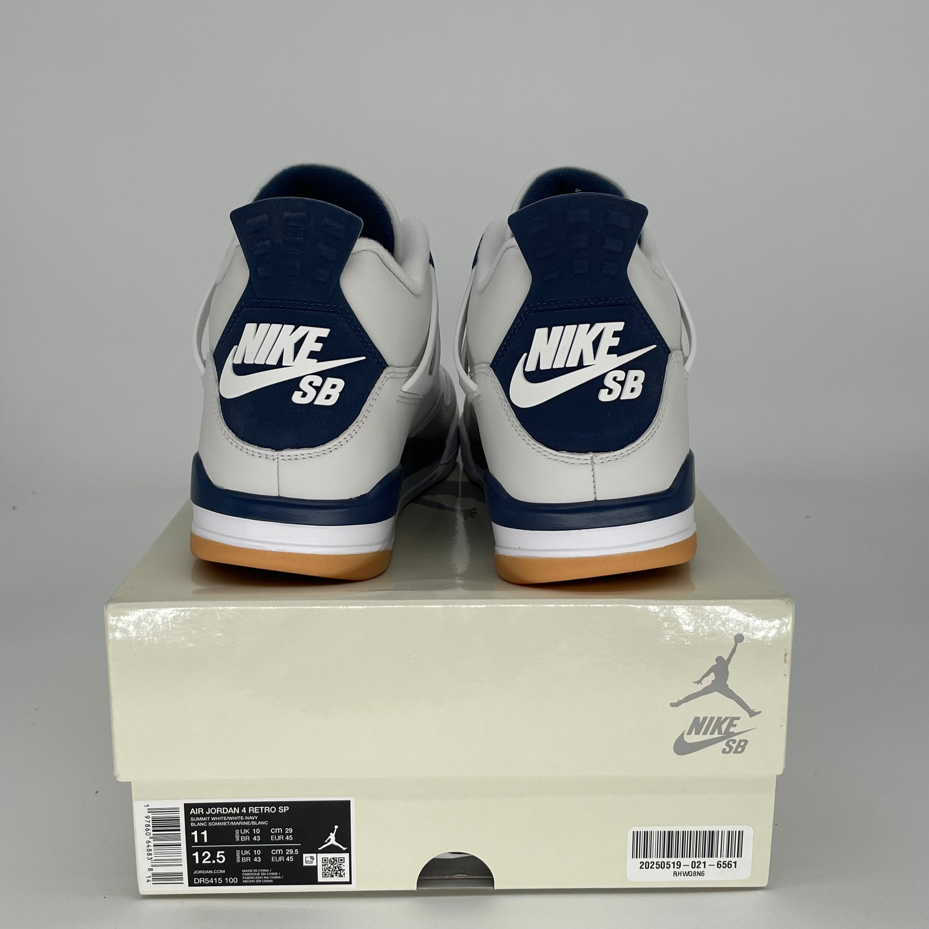 AIR JORDAN 4 SB NAVY Blue Sneakers - Men's Size 11 & Women's Size 12.5W - Style Code DR5415 - 100% Authentic - Perfect for Skateboarding, Streetwear Fashion & Sneaker Collectors