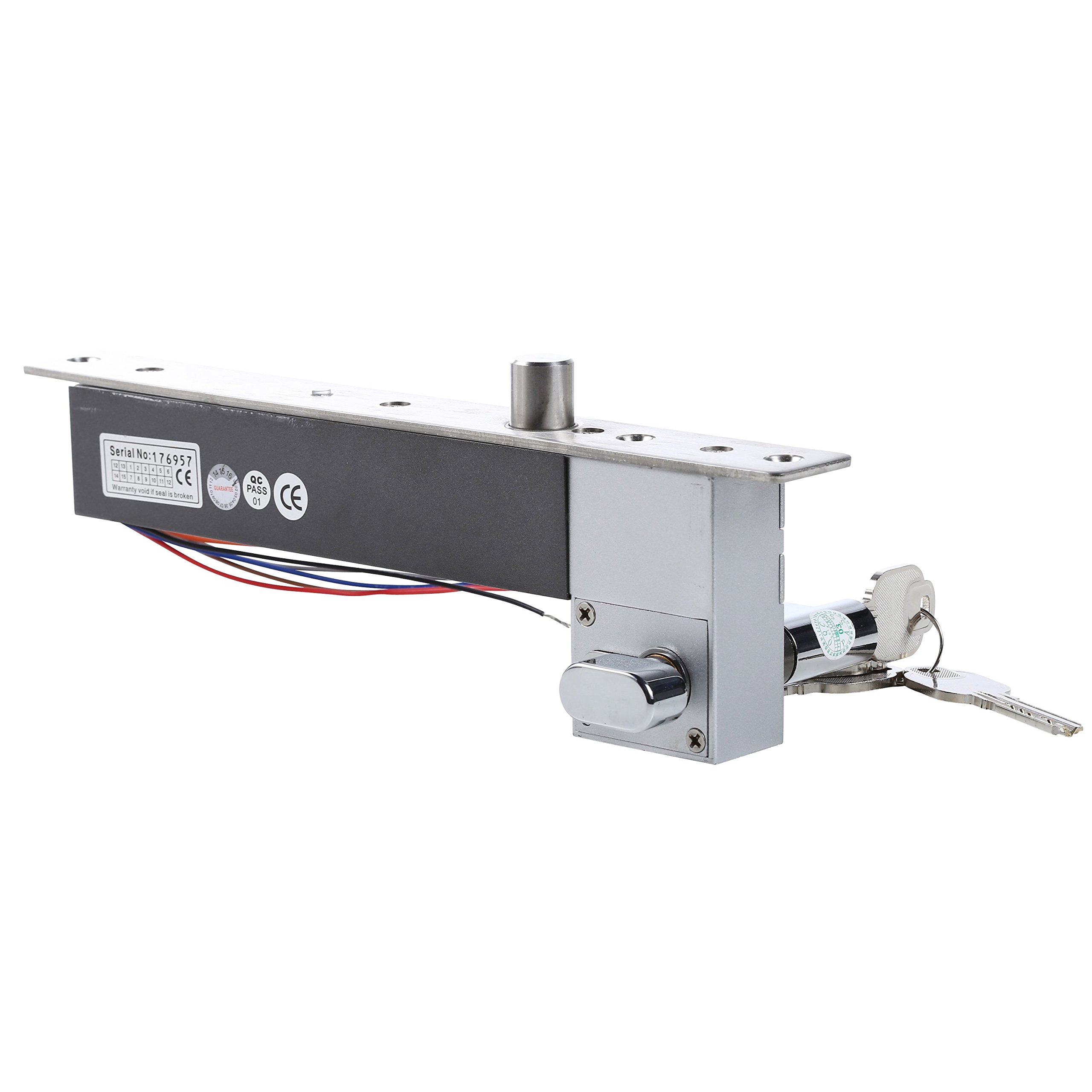 UHPPOTE Electric Drop Bolt Lock - Key & Manual Override, Fail Secure with Cylinder for Secure Access Control | Ideal for Offices, Warehouses & Smart Homes