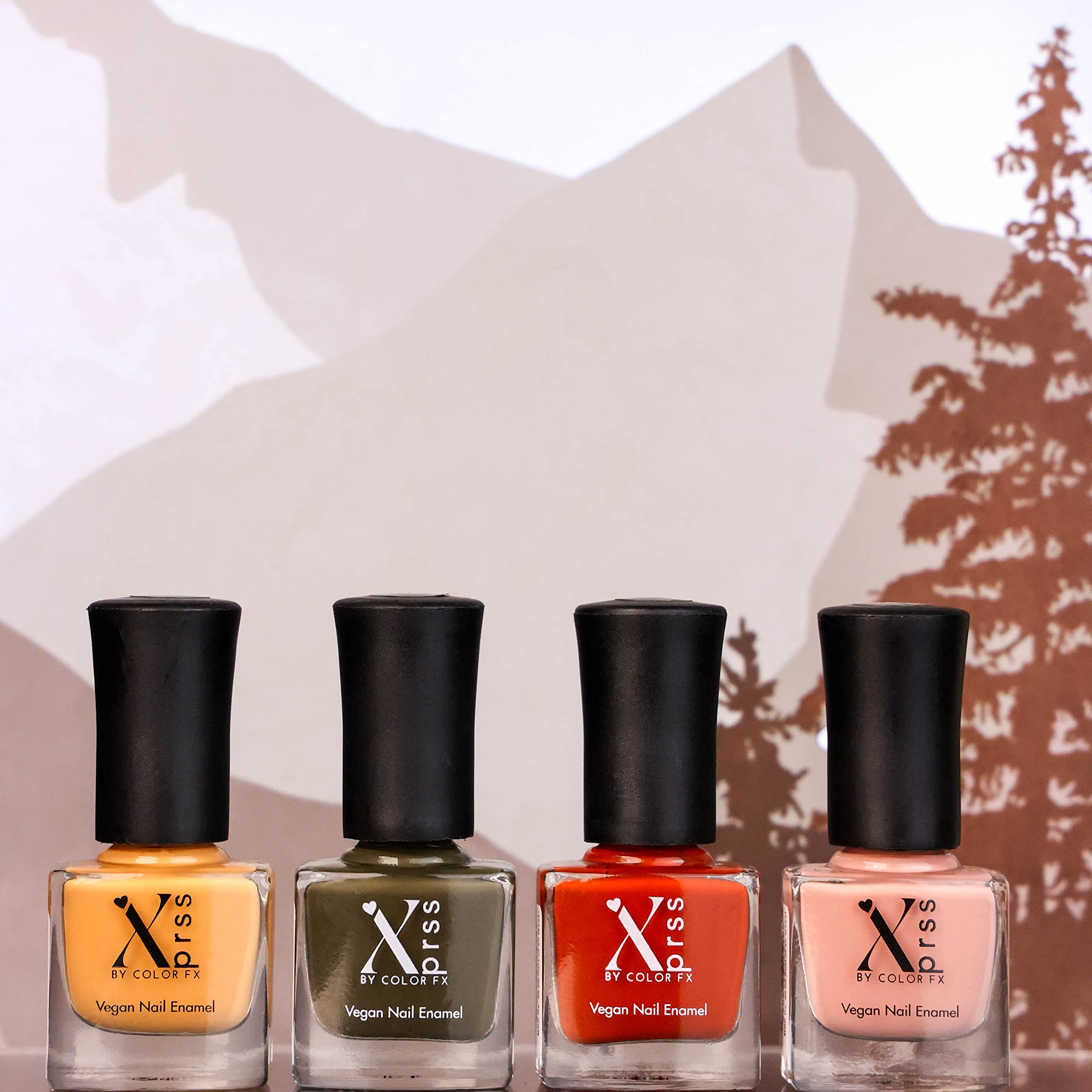 Vegan Non-UV Gel Nail Polish Set - Glossy Long Lasting Finish, Toxin-Free & Non-Yellowing (Rust, Coral, Strawberry Pink) - Perfect for Manicures, Pedicures & Nail Art Designs