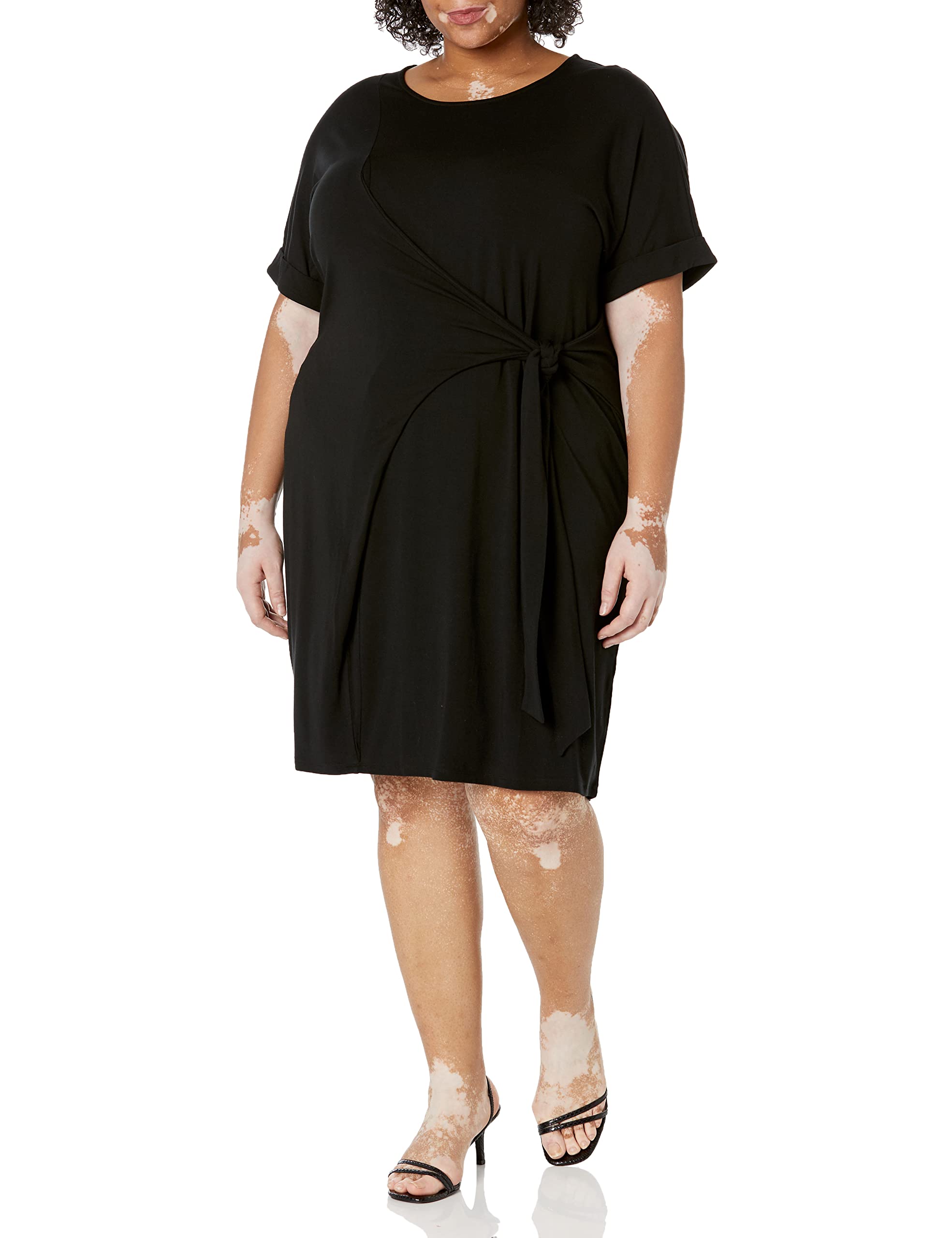 NIC+ZOE Women's Plus Size Eaze Tie Dress - Flowy Casual Summer Dress for Women, Comfortable & Stylish Plus Size Wrap Dress for Work, Date Night & Vacation