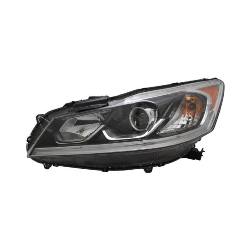 2016-2017 Honda Accord Driver Side Headlight Assembly - CAPA Certified Composite Replacement with Driving Light (Part #33150T2AA81 & HO2502169) | Perfect for Sedan Headlight Repair & Night Driving Safety