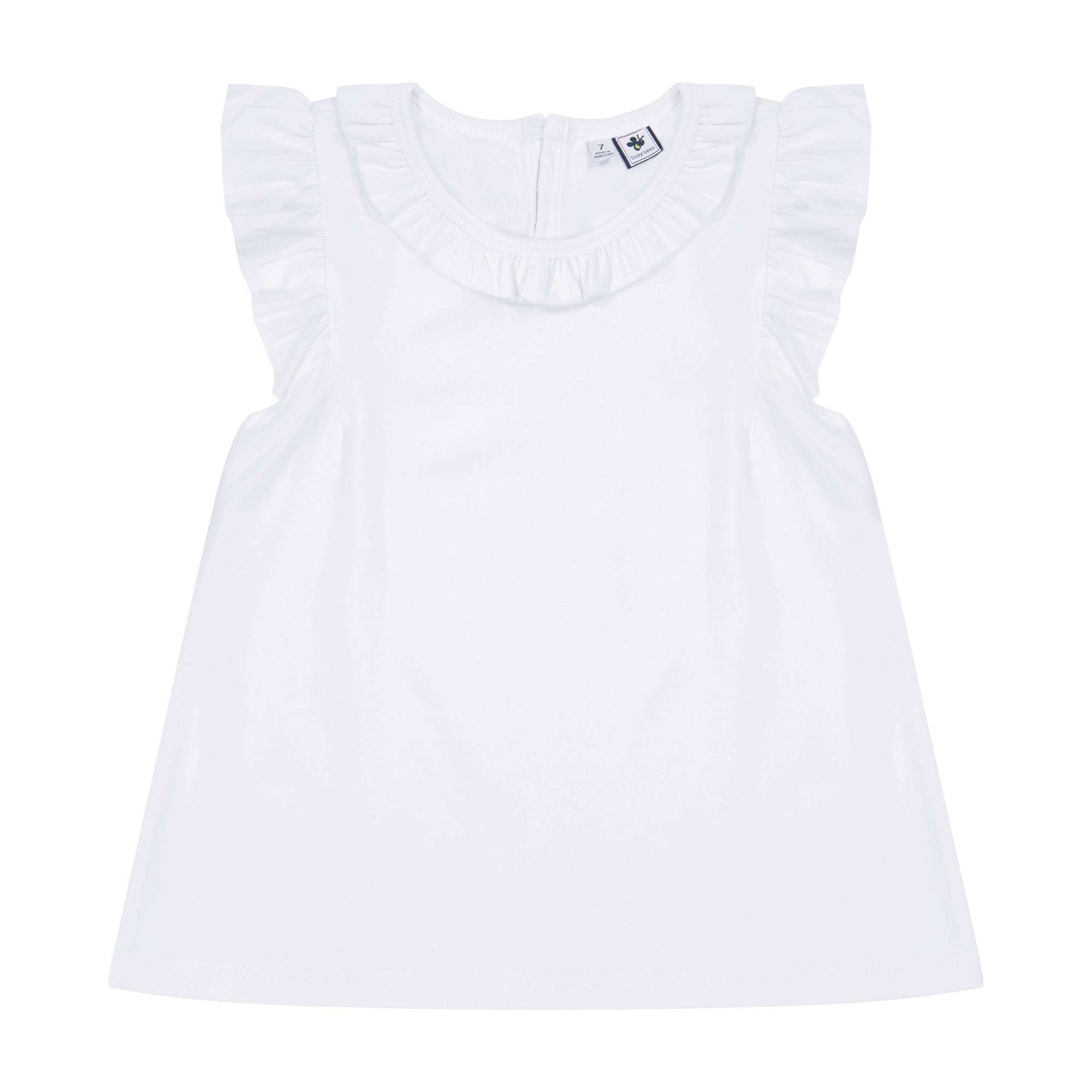 Colette Flutter Sleeve Women's Blouse - Elegant White Tunic Top for Casual Wear & Summer Outfits | Perfect for Office, Date Night & Vacation