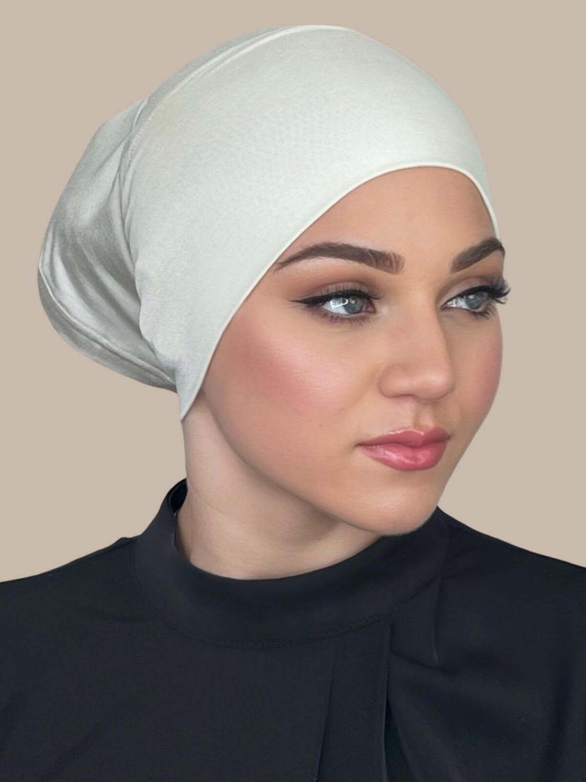 Premium Jersey Underscarf Ivory - Soft Cotton Muslim Hijab Underscarf for Women - Perfect for Prayer, Daily Wear & Modest Fashion