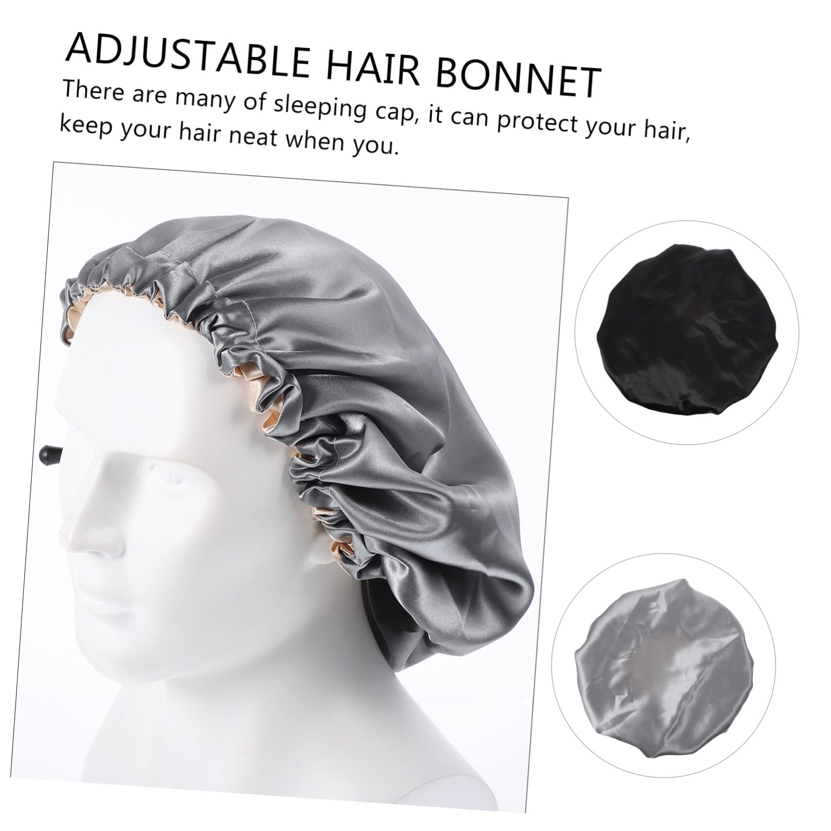 FRCOLOR Unisex Hair Bonnet for Sleeping - Soft Elastic Hair Loss Protection Cap for Women & Men - Styling Headscarf for Bathing, Showering & Night Care - Perfect for Natural Hair, Braids & Locs Protection
