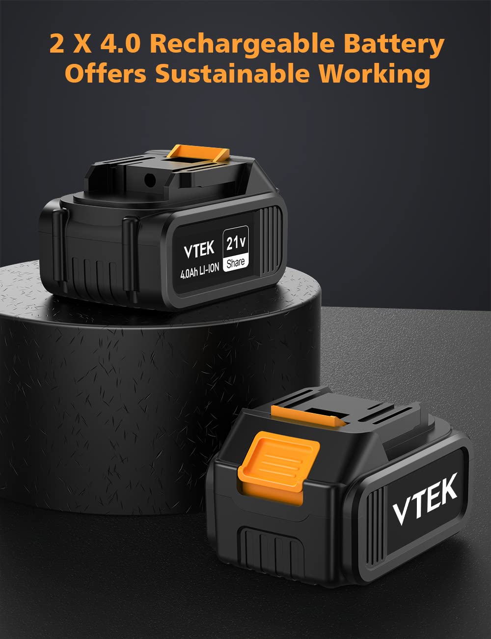 VTEK Brushless Cordless Reciprocating Saw - 3 Speed Settings (0-3000 RPM) for Wood, Metal, Plastic & Brick Cutting | Powerful Cordless Saw for DIY Projects, Construction & Home Renovation