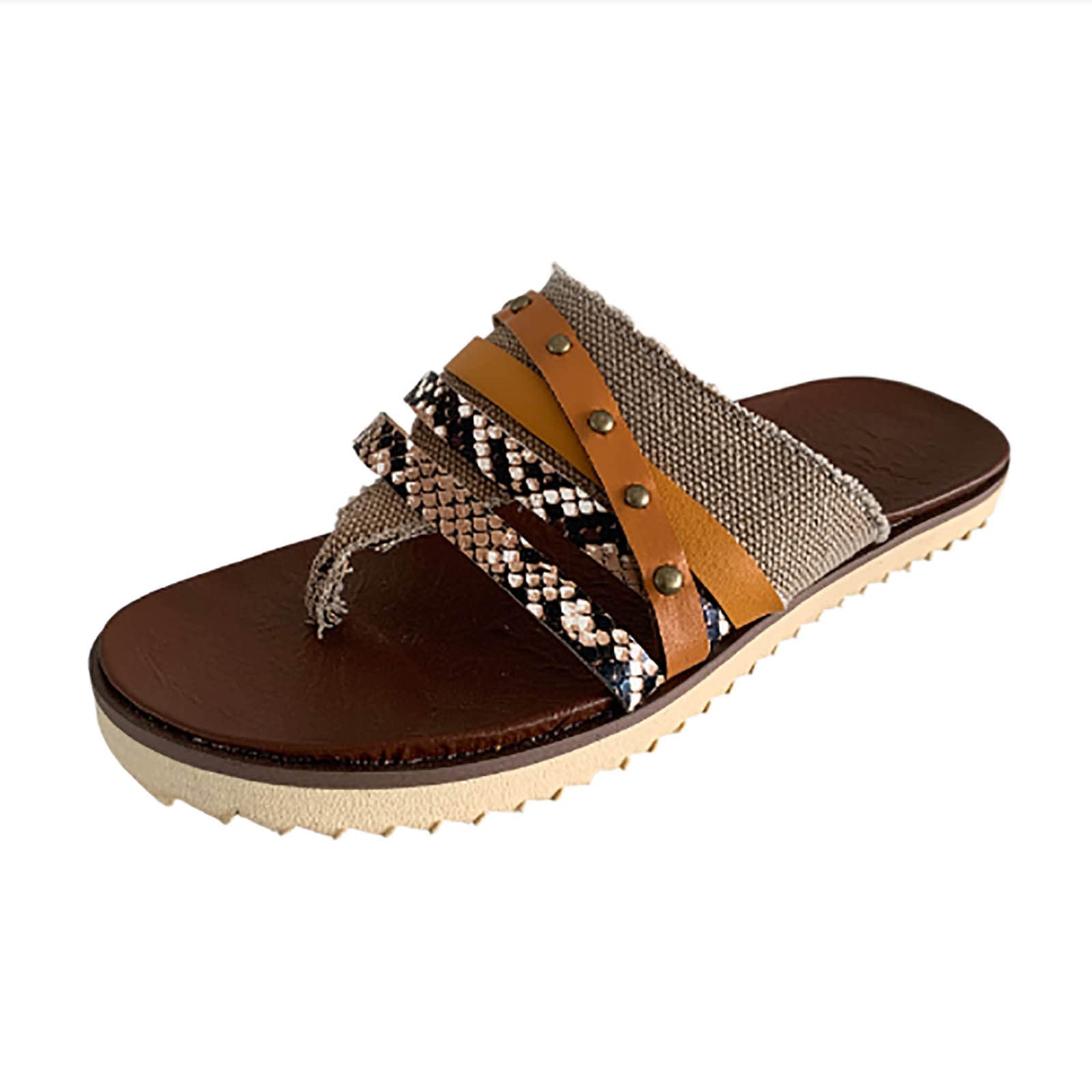 Women's Flat Sandals - Comfortable Summer Fashion Flip Flops with Retro Design | Perfect for Beach, Vacation, and Casual Outings