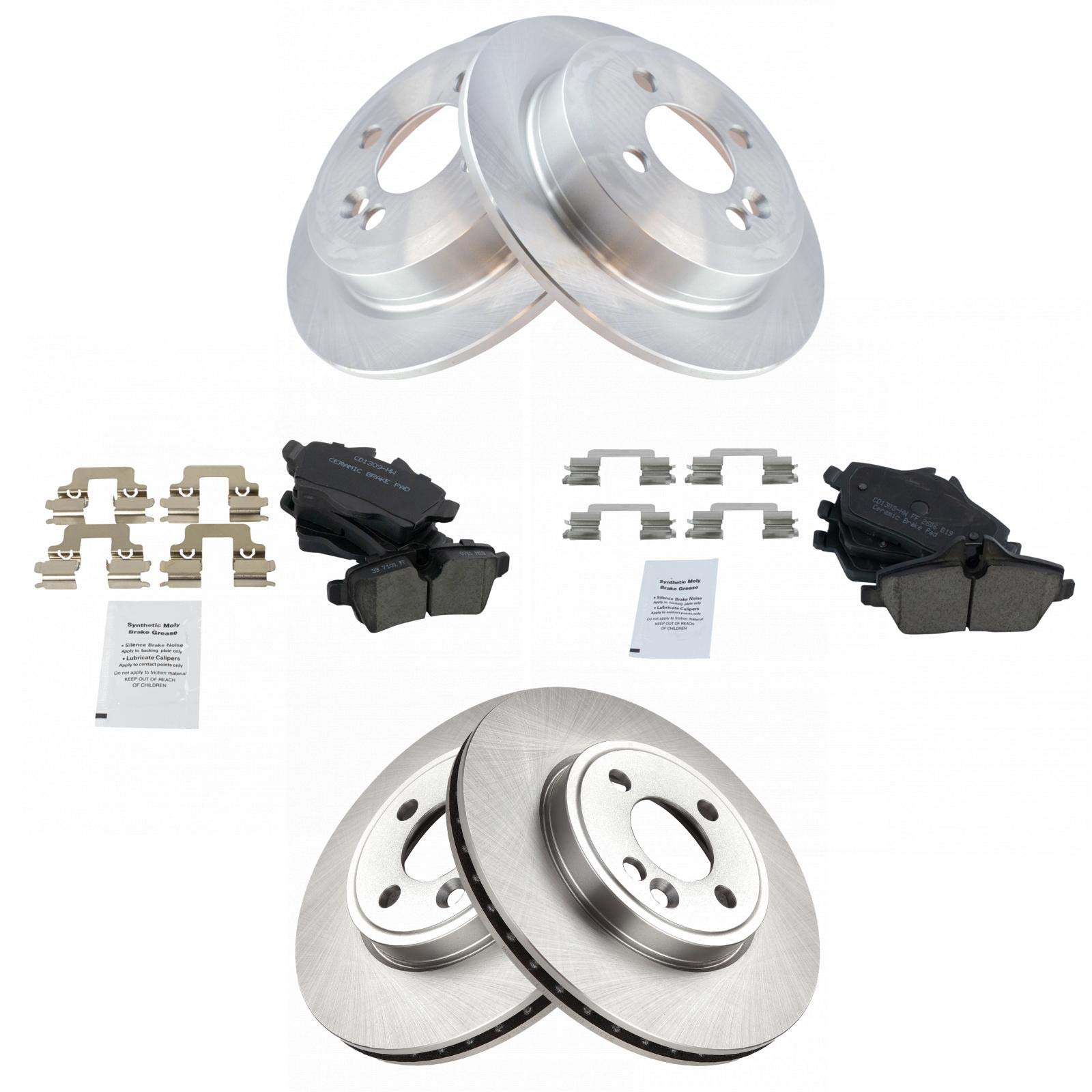 High-Performance Front & Rear Ceramic Disc Brake Pads Kit - Compatible with Mini Cooper (2007-2023 Models) | Low Noise & Dust | Perfect for City Driving & Performance Upgrades
