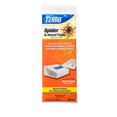 TERRO® Spider & Insect Traps - Indoor/Outdoor Sticky Glue Traps for Spiders, Cockroaches, Ants & Bugs - Non-Toxic Pest Control for Home, Kitchen, Basement & Garage