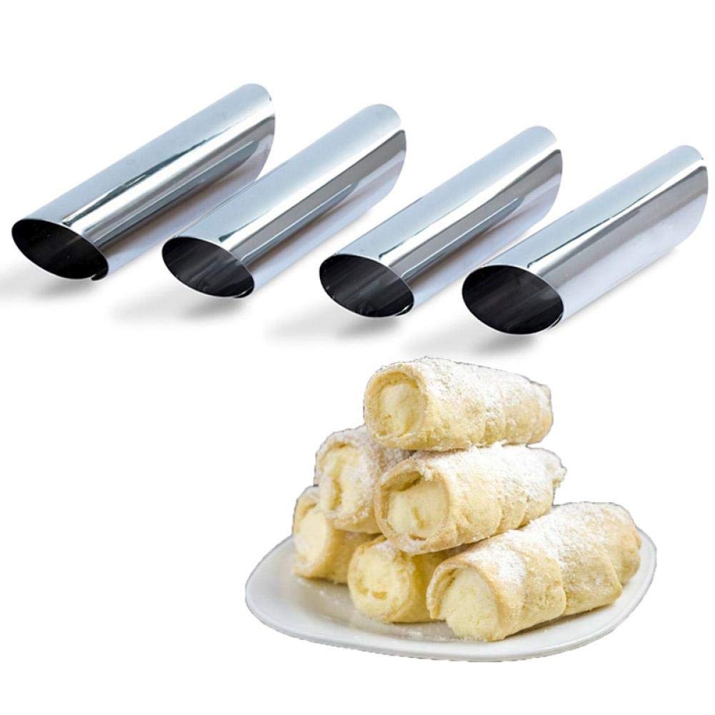 8-Piece Stainless Steel Cannoli Shell Molds - Non-Stick DIY Pastry Forms for Baking, Dessert & Cream Filling - Durable Kitchen Bakeware for Italian Pastries, Homemade Cannoli & Party Treats