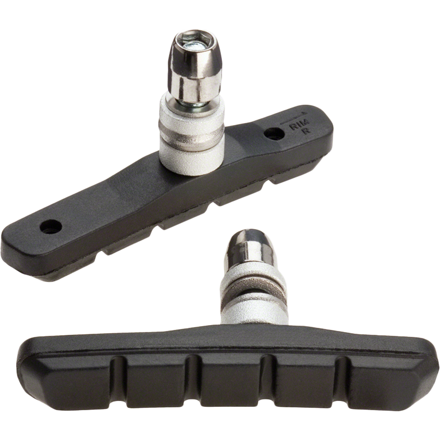 High-Performance Basics Compound Mountain Bike Rim Brake Pads (Pair) - Threaded for Secure Fit - Ideal for Off-Road Cycling & Mountain Trails