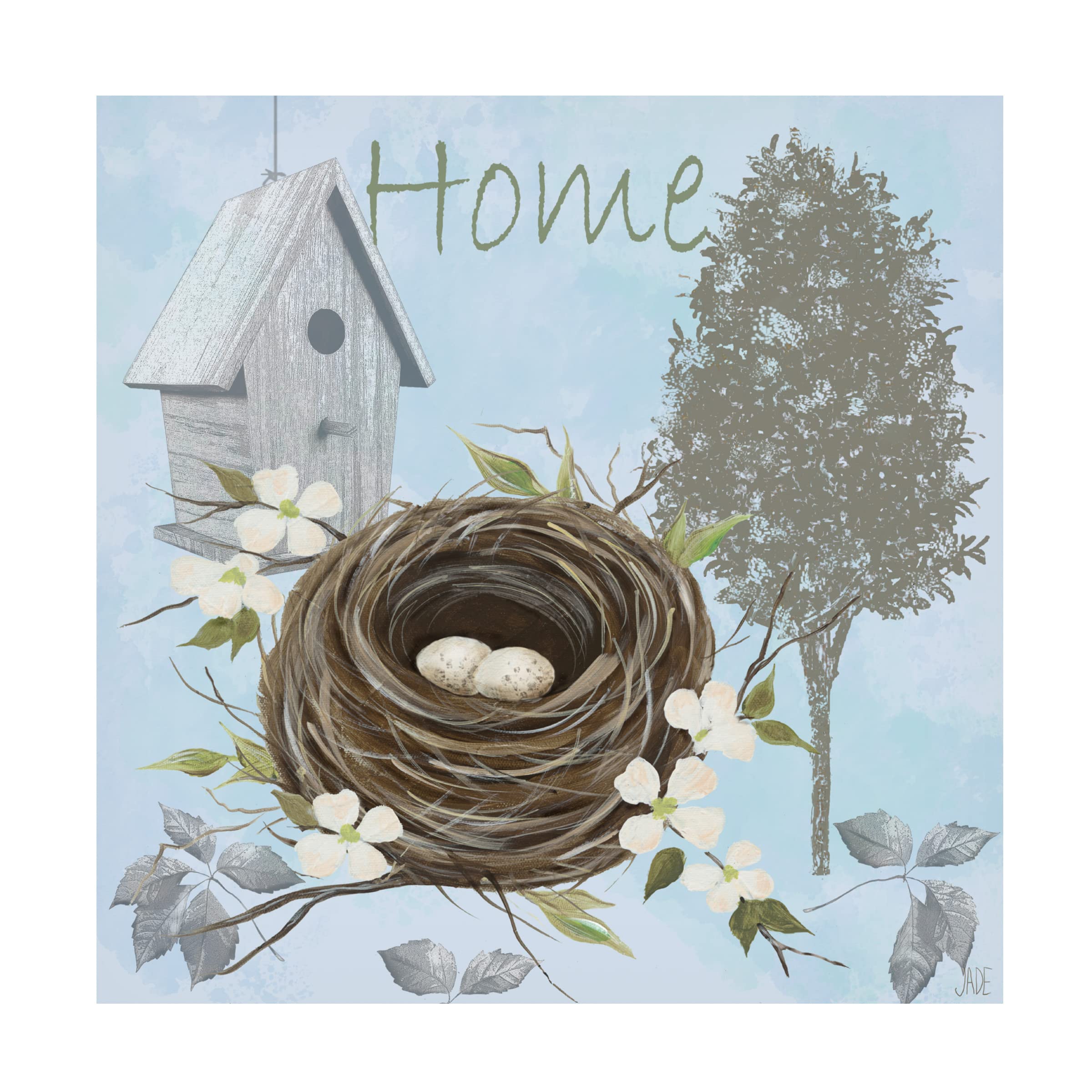 Trademark Fine Art 'Nesting Collection II' Canvas Wall Art by Jade Reynolds - Perfect for Living Room, Bedroom & Office Decor