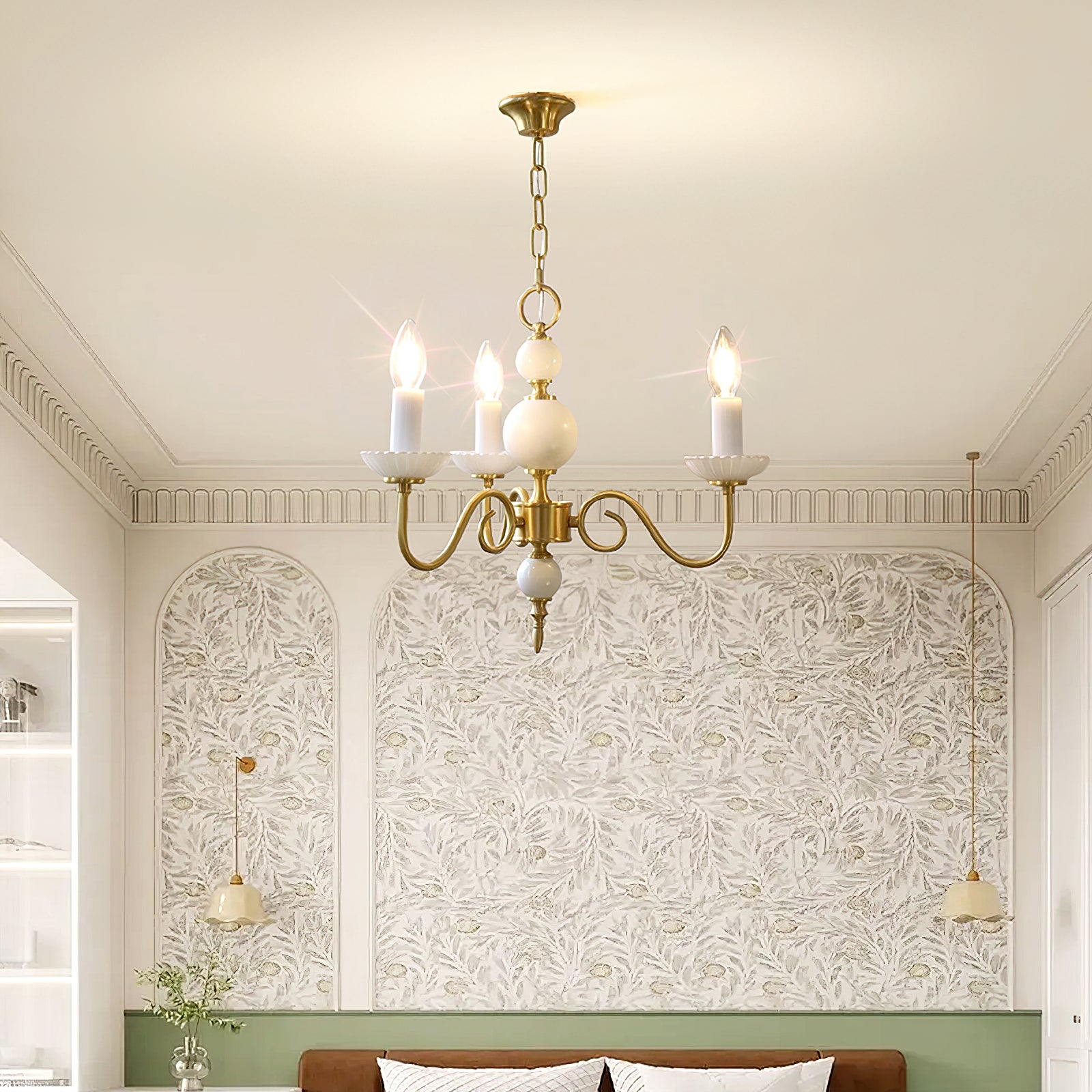 Carlita Chandelier - Elegant Crystal Ceiling Light Fixture for Dining Room, Living Room & Bedroom | Modern Home Decor Lighting