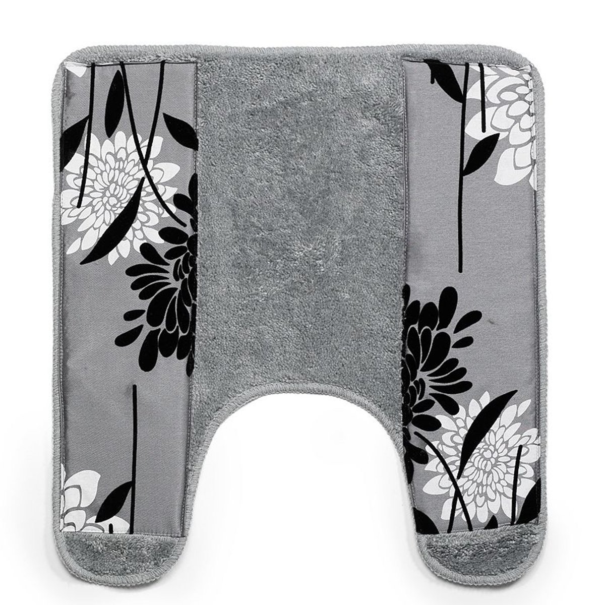 Popular Bath Erica Contour Rug - Soft Non-Slip Bathroom Mat, Grey - Perfect for Bathroom, Shower & Spa Areas