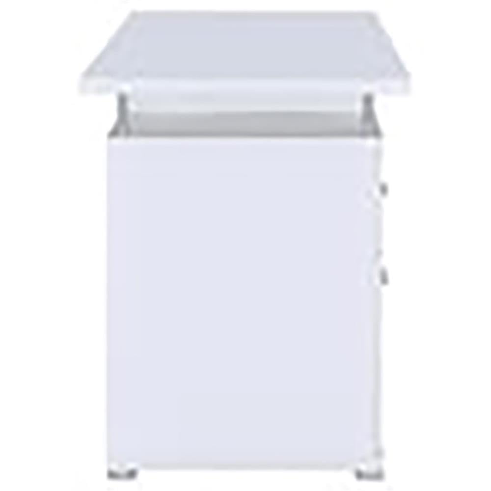 Pemberly Row 2-Drawer Modern White Wooden Computer Desk - Home Office, Study, Workstation & Small Space Solution