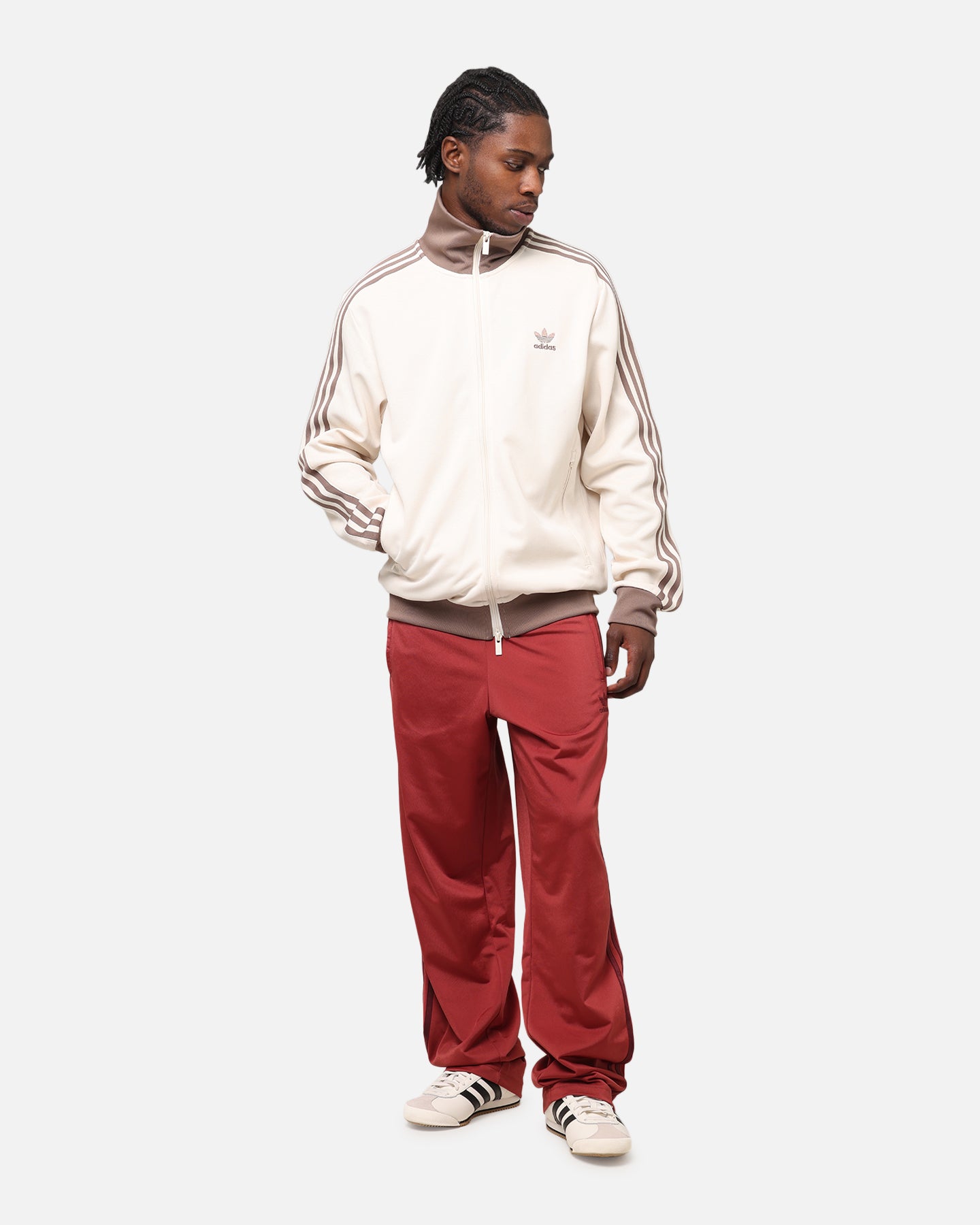 Adidas Firebird Track Pants for Women - Ruby Red Retro Athletic Joggers - Casual Streetwear & Gym Workout Pants