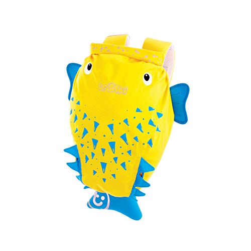 Trunki PaddlePak Spike Pufferfish Waterproof Swim & Gym Bag for Kids - Yellow Backpack for Swimming Lessons, Beach Trips & Sports Activities