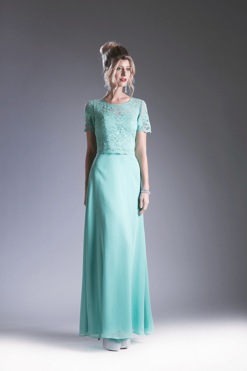 Ladivine Women's Chiffon Shoulder Sleeve Dress - Elegant Flowy Summer Dress for Party, Wedding & Vacation