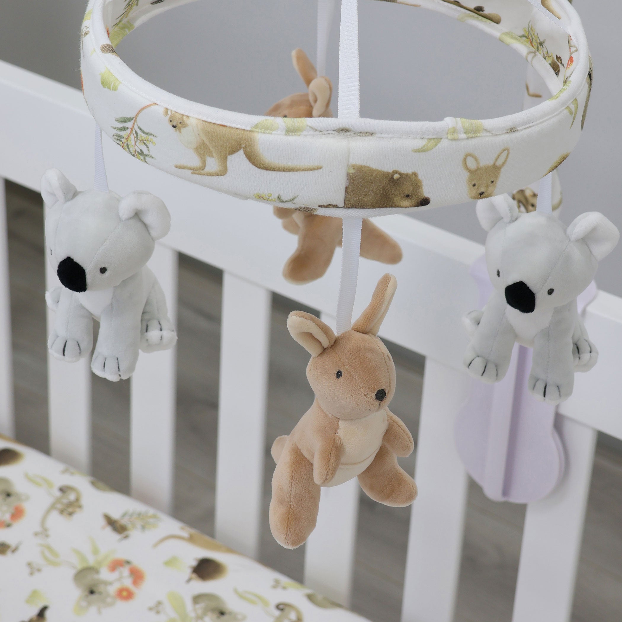 Aussie Animals Musical Mobile - Baby Crib Mobile with Soothing Music & Adorable Australian Wildlife - Perfect for Nursery Decor & Baby Shower Gifts