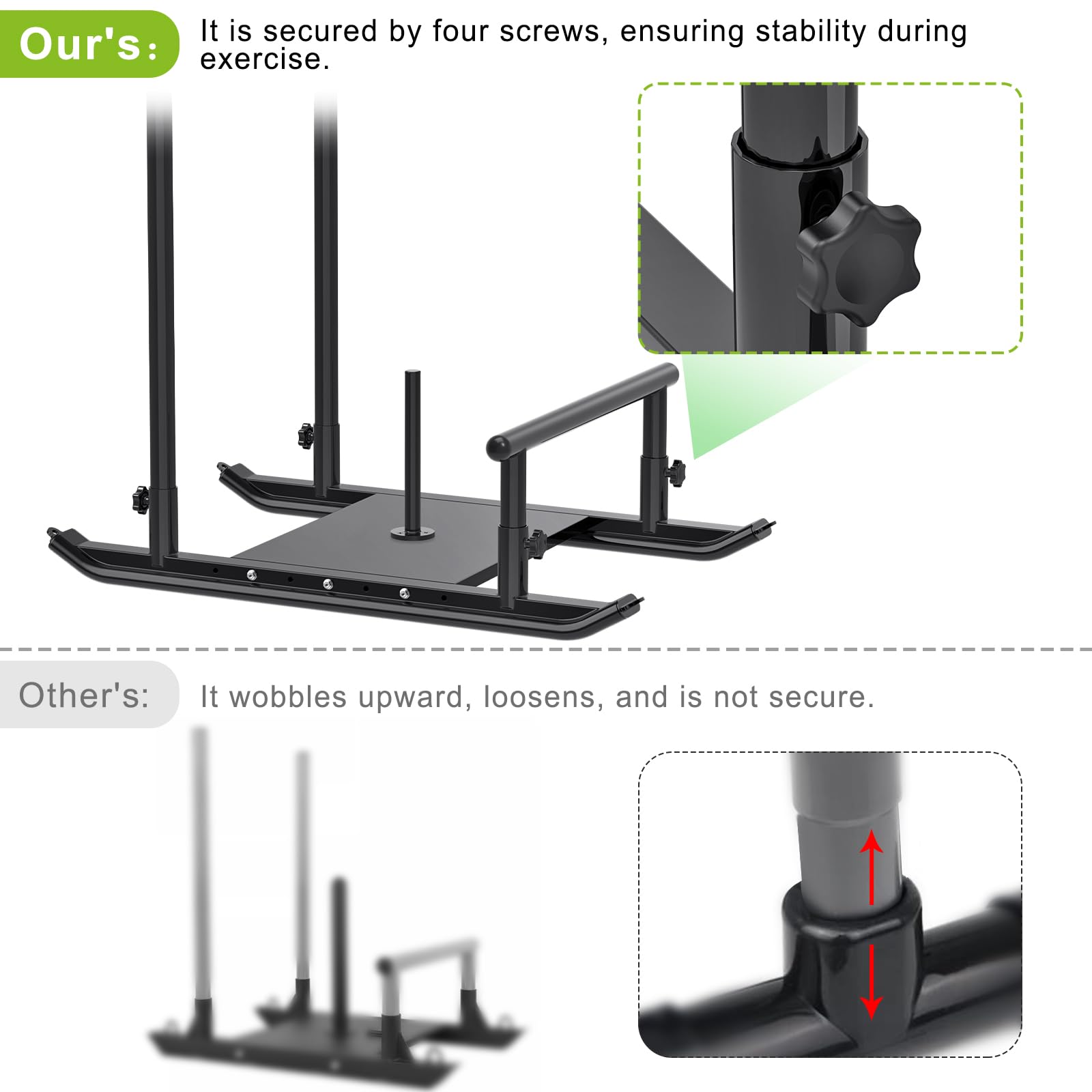 Kipika Heavy-Duty Weight Sled for Strength & Speed Training - Fitness Sled Workout Equipment for Muscle Building & Explosive Power - Compatible with 1
