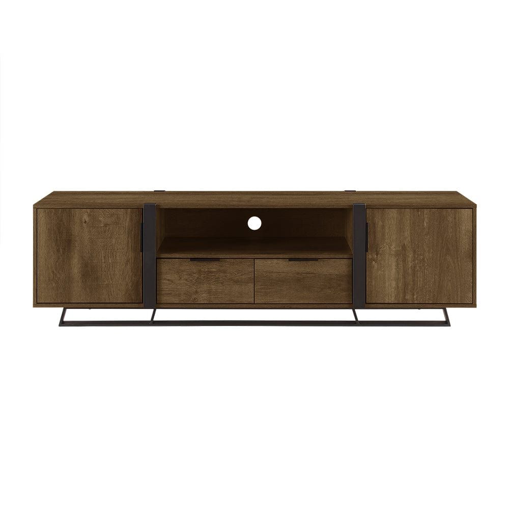Criterion CAPRI Dark Oak Entertainment Unit - Modern TV Stand Cabinet for Living Room, Bedroom & Home Theater Setup