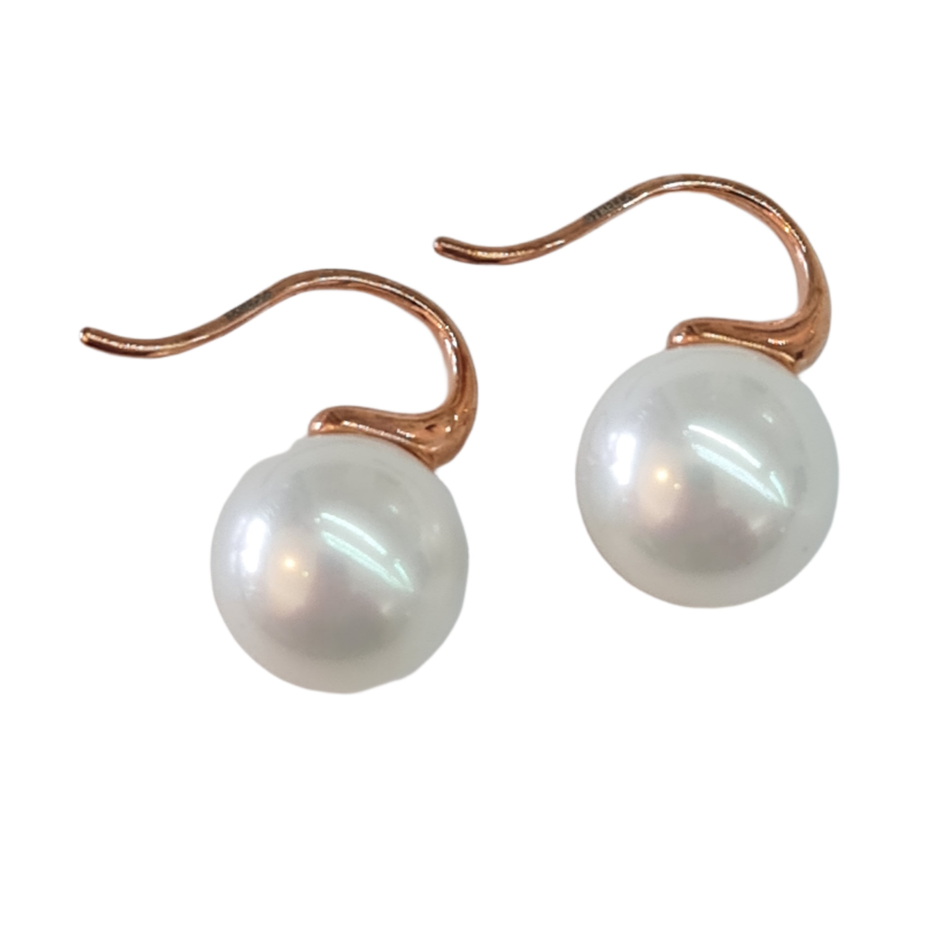 12mm Sybella Pearl Earrings for Women - Classic White Pearl Stud Earrings for Daily Wear, Wedding, Party & Gift Giving