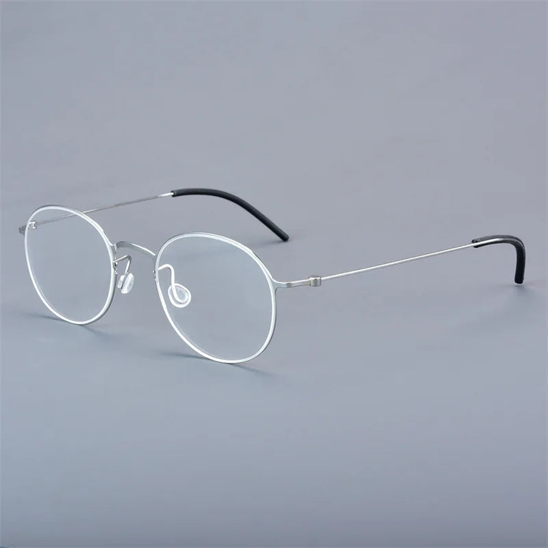 Aimee Women's Full Rim Round Screwless Titanium Eyeglasses - Lightweight & Durable Glasses for Work, Reading & Fashion