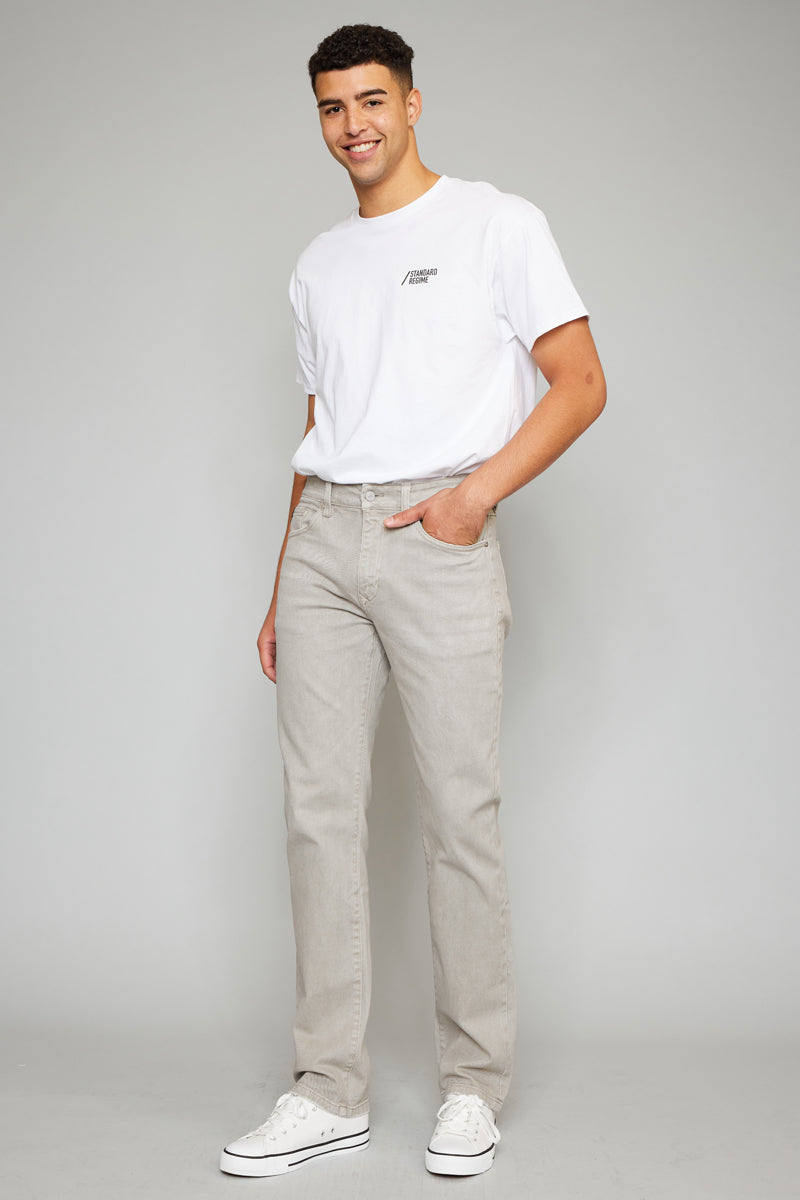 Ethan Light Gray Slim Straight Fit Men's Jeans - Comfortable & Stylish for Casual Wear, Work & Everyday Outfits