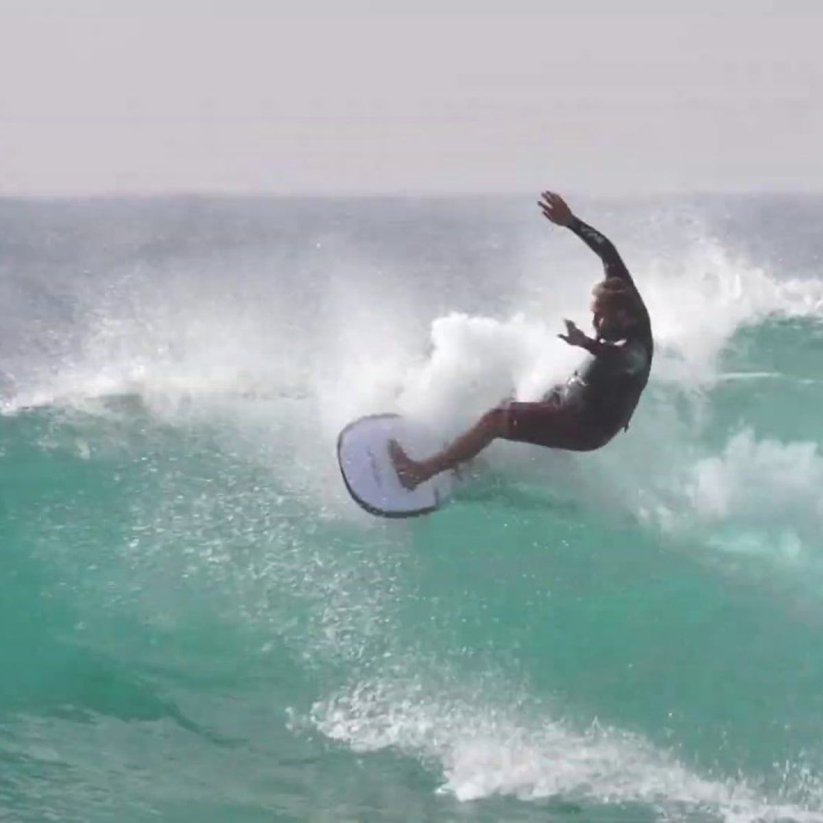 Haydenshapes Hypto Krypto 6'8 Surfboard - Soft Top Blue Tile Inverted Design with 3 Fin Futures Setup | Perfect for Intermediate Surfers, Beach Waves & Coastal Adventures