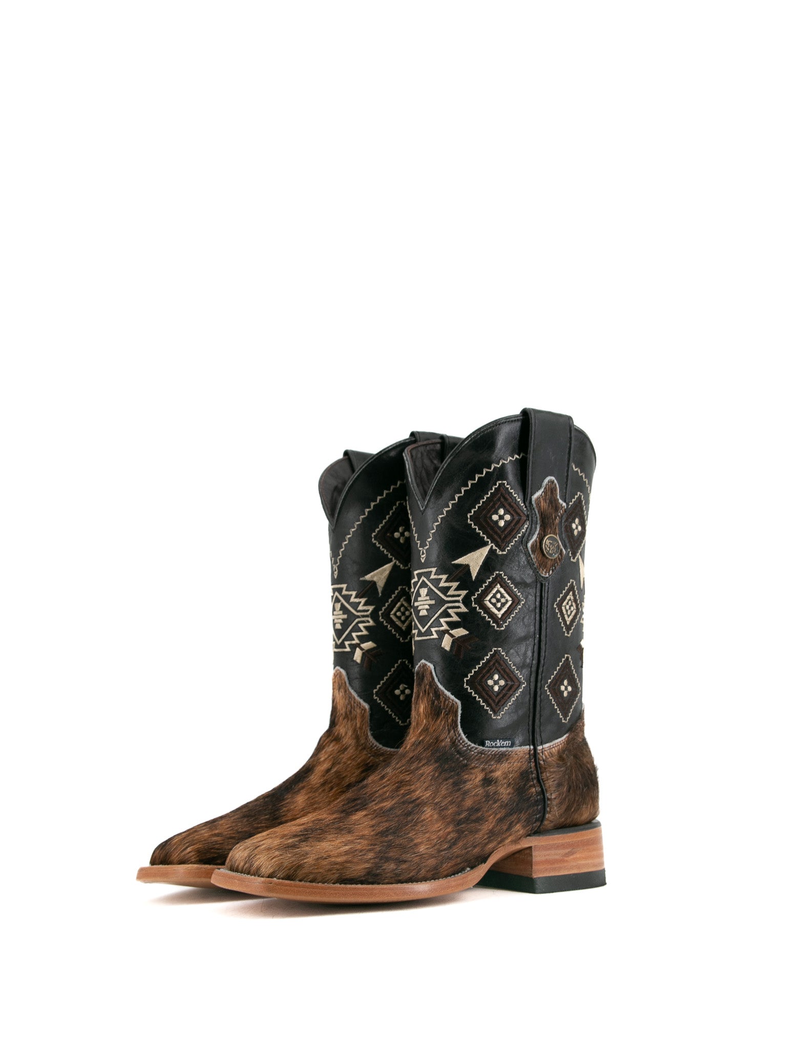 Men's Genuine Cowhide Square Toe Cowboy Boots - Size 7 Western Boots for Men | Durable & Comfortable for Rodeo, Country Dancing & Outdoor Work