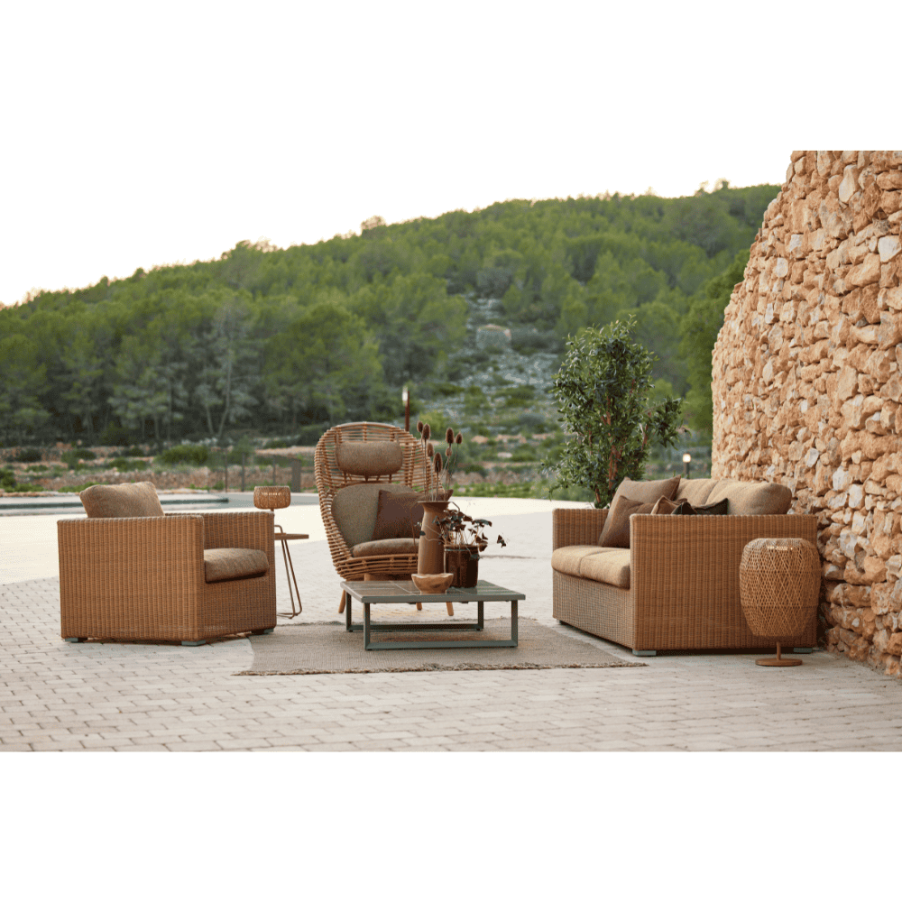 Chester 3-Seater Coastal Outdoor Sofa - Waterproof Wicker Patio Furniture Set for Poolside, Garden & Backyard Relaxation