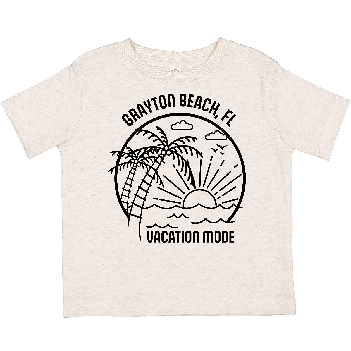 Inktastic Summer Vacation Mode Grayton Beach Florida Toddler T-Shirt - Cute Graphic Tee for Boys & Girls - Beach Trip, Family Vacation & Outdoor Activities