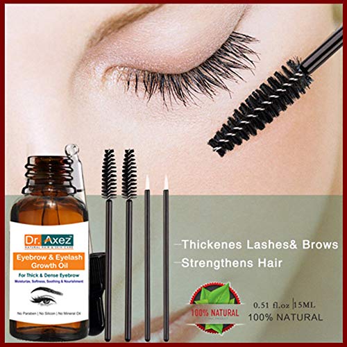 Dr. Axez 100% Pure Natural Castor Oil Eyebrow & Eyelash Growth Serum - 50ml | Organic Herbal Hair Oil for Thicker Brows & Longer Lashes | Handmade Home Remedy for Daily Beauty Care