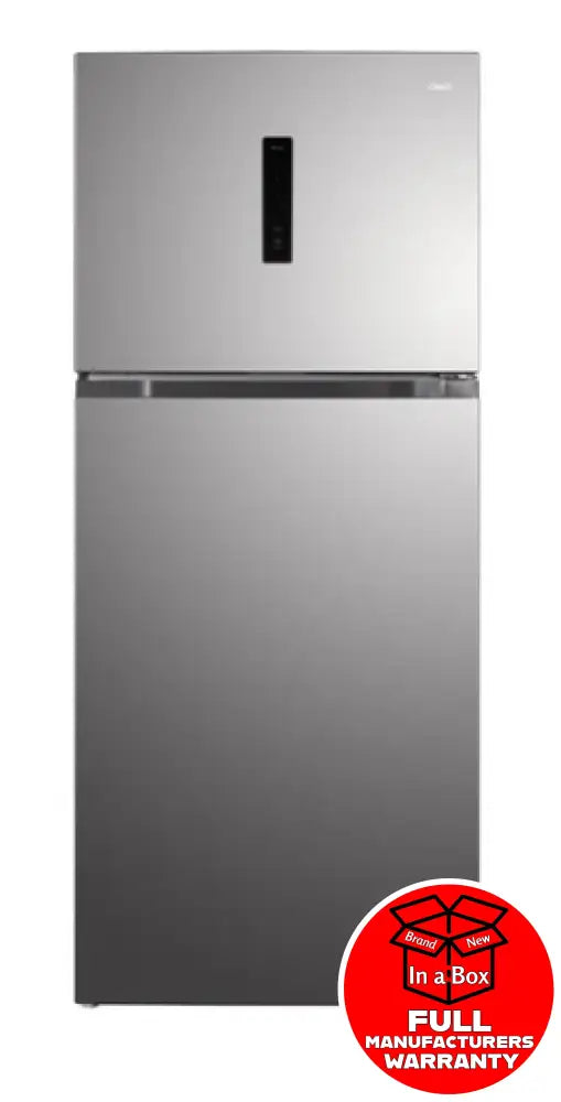 CHiQ CTM408NSS5E 410L Top Mount Refrigerator - Stainless Steel Energy Efficient Freezer for Kitchen, Home & Office Use