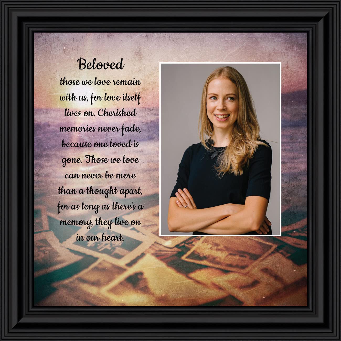 Crossroads Home Décor Memorial Photo Frame - Cherished Keepsake for Loved Ones | Perfect for Displaying Memories in Living Rooms, Bedrooms & Memorial Spaces