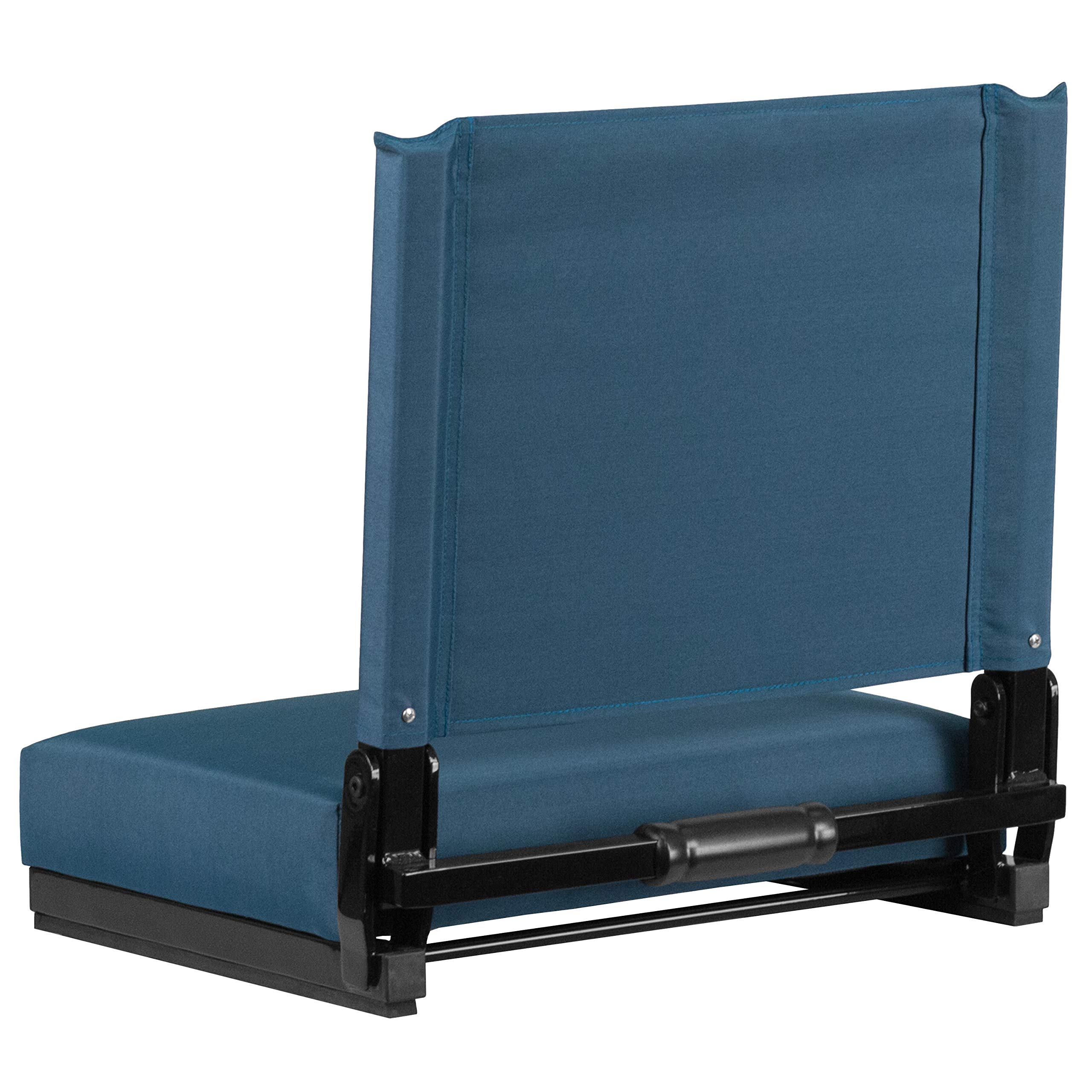 Flash Furniture Grandstand Portable Stadium Seat - Foldable Padded Bleacher Chair with Carry Handle, 500 lb Capacity (Teal) - Perfect for Sports Games, Concerts & Outdoor Events