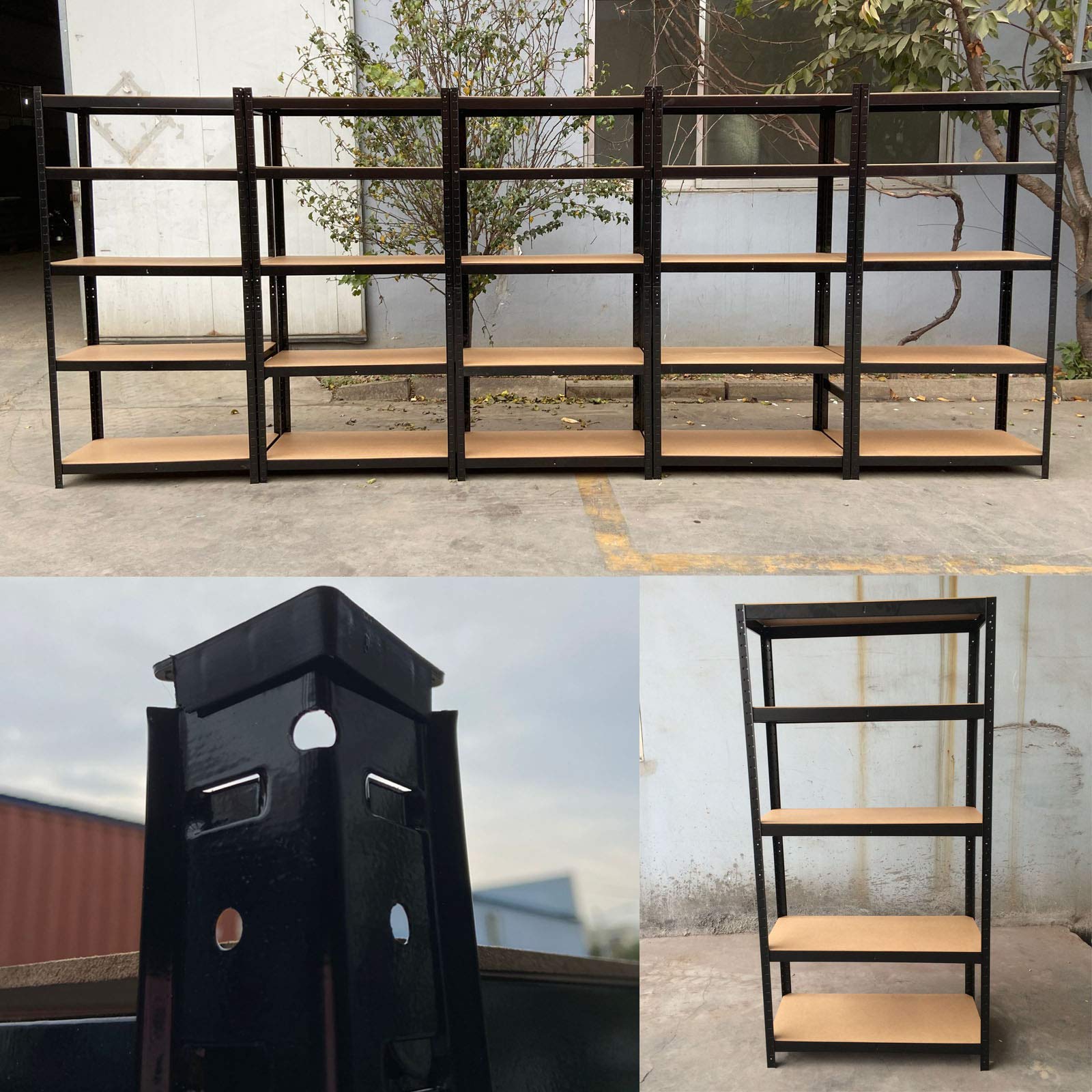 59 Inch Heavy Duty 5-Tier Adjustable Storage Shelving Unit - Metal Steel Frame with MDF Boards, 386lbs Max Load Per Shelf (27.5