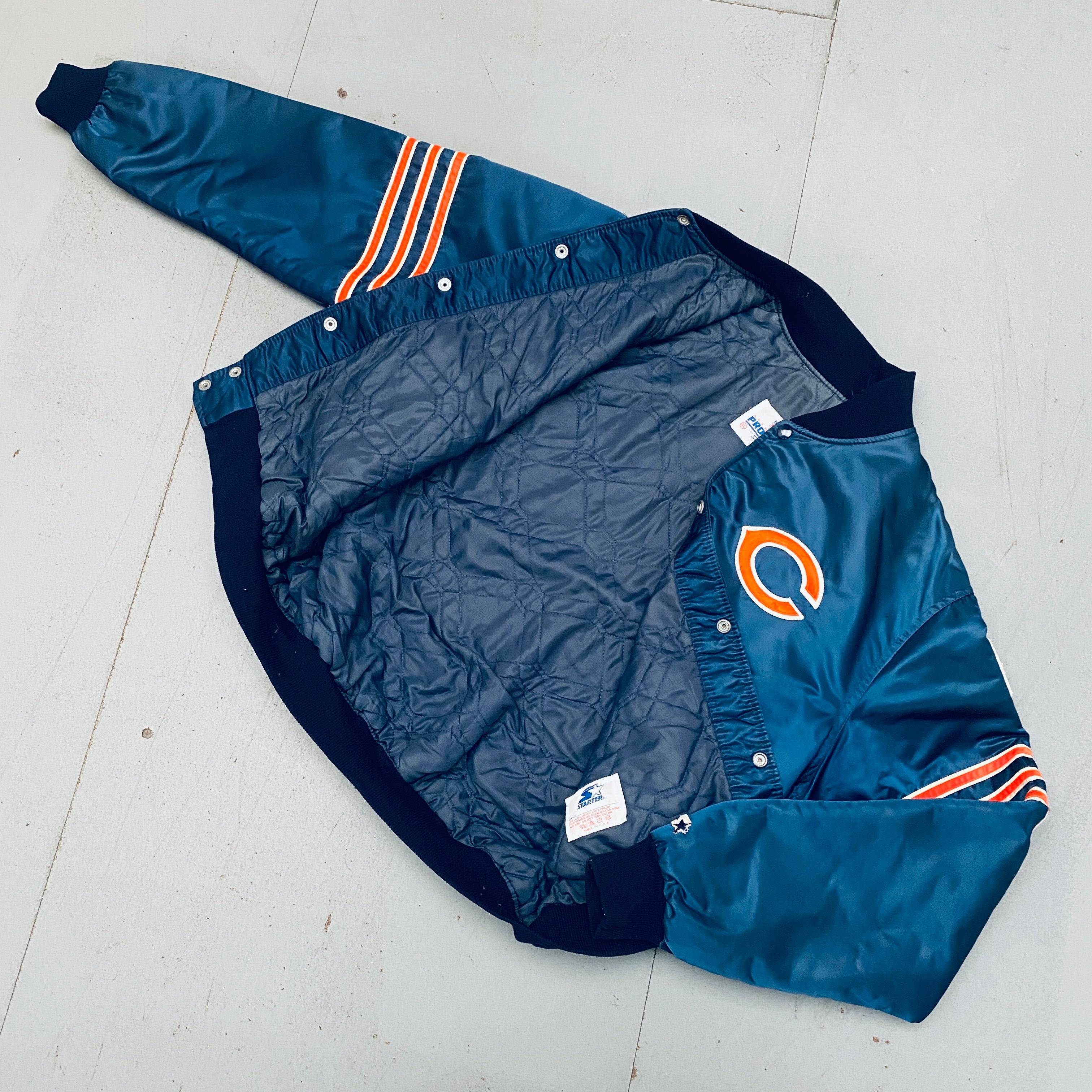 Chicago Bears: 1980's Satin The Ditka Proline Starter Bomber Jacket (XL)