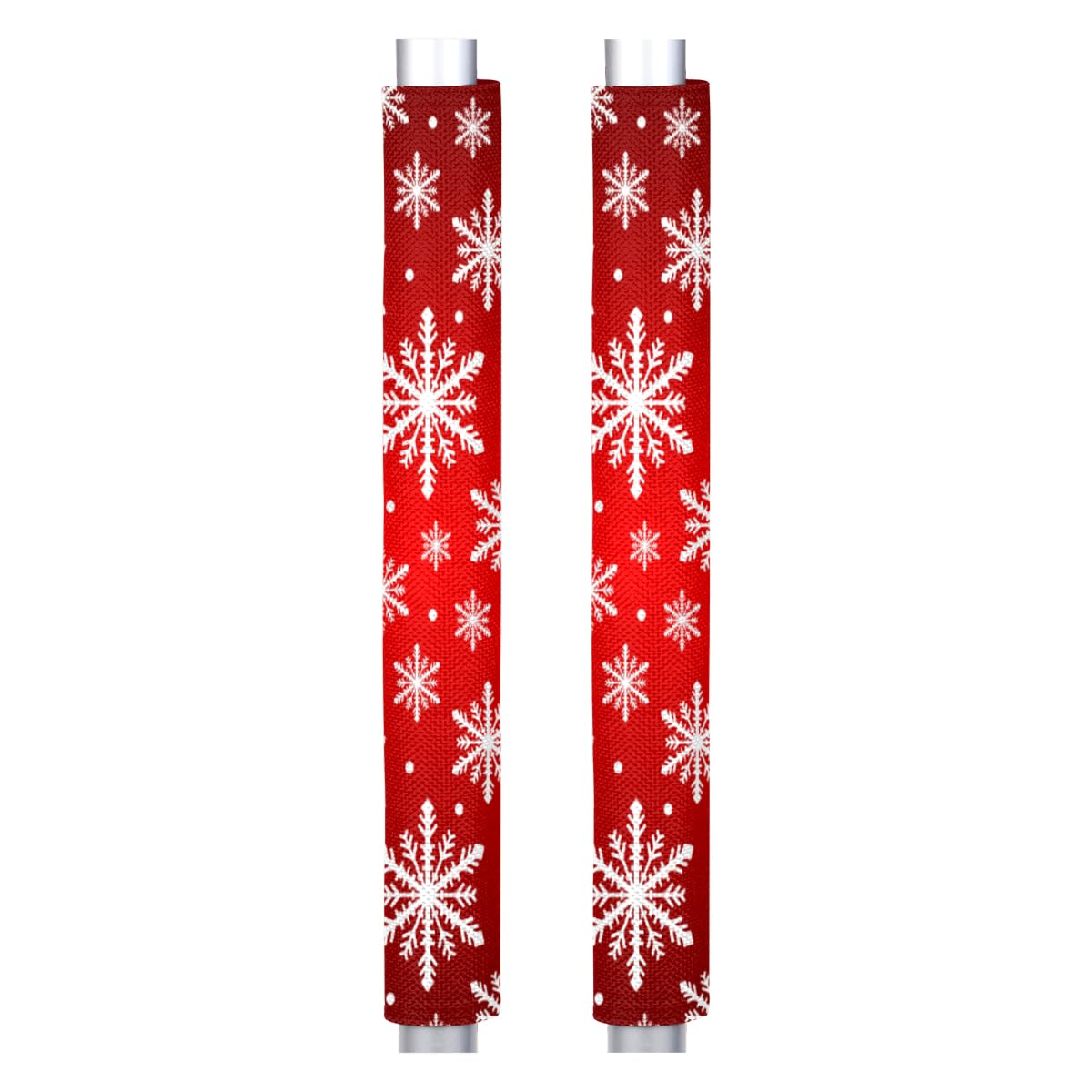 Christmas Snowflake Fridge Handle Covers - Set of 2, Washable for Kitchen & Microwave Decor